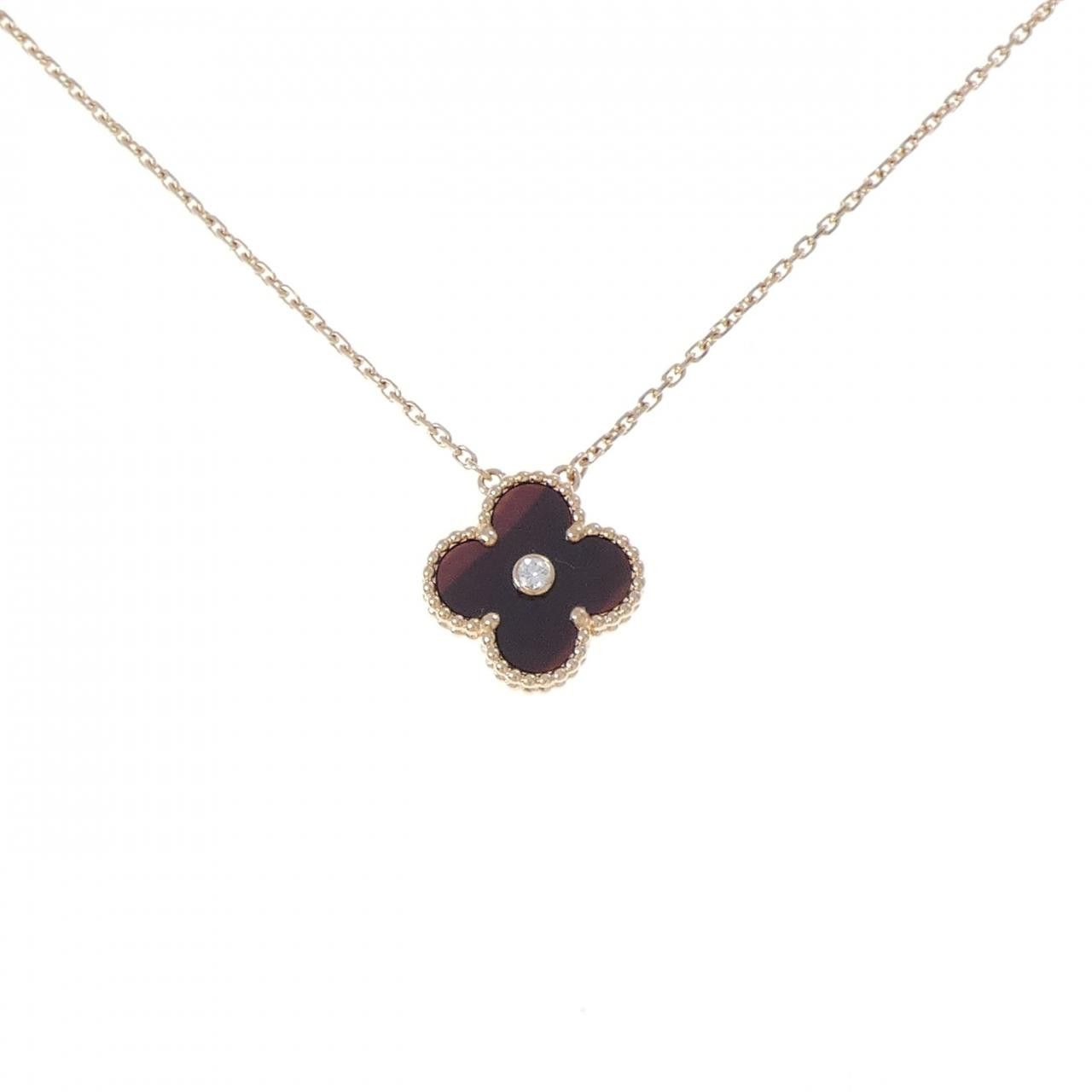 Van Cleef & Arpels Van Cleef & Arpels Van Cleef & Arpels Vintage Alhambra 750 Pink Gold Diamond Bulls Eye Necklace Limited Precious Metal Necklace DUTY FREE for USA Size ONE SIZE - 1 Thumbnail