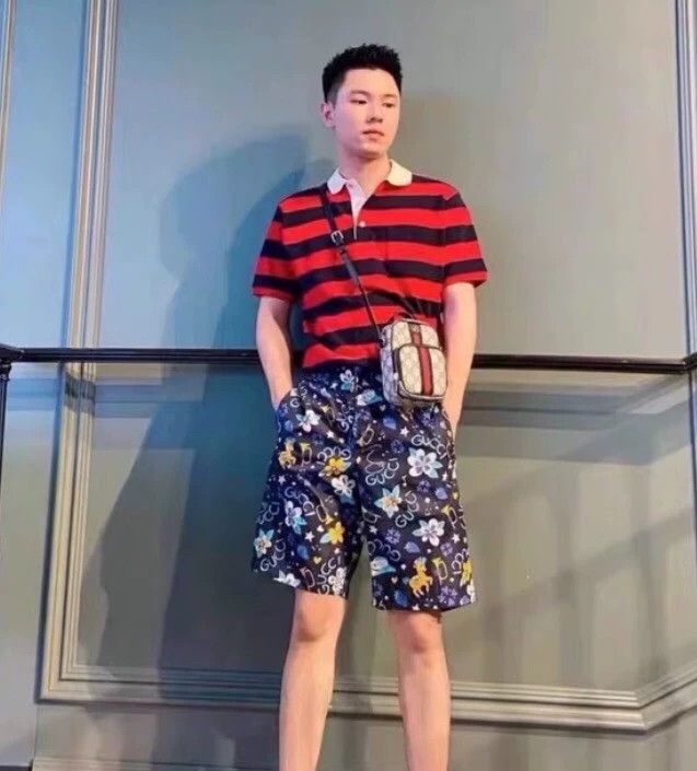 Gucci Gucci Color-blocked floral letters full-print cotton casual Size US 30 / EU 46 - 8 Thumbnail