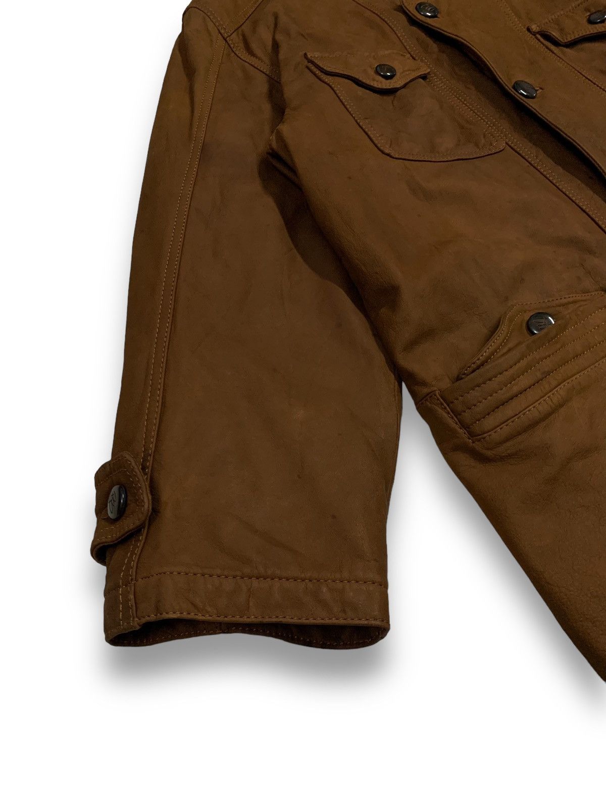 Balmain Vintage Pierre Balmain Paris Utility Cowhide Leather Jacket Size US L / EU 52-54 / 3 - 13 Thumbnail