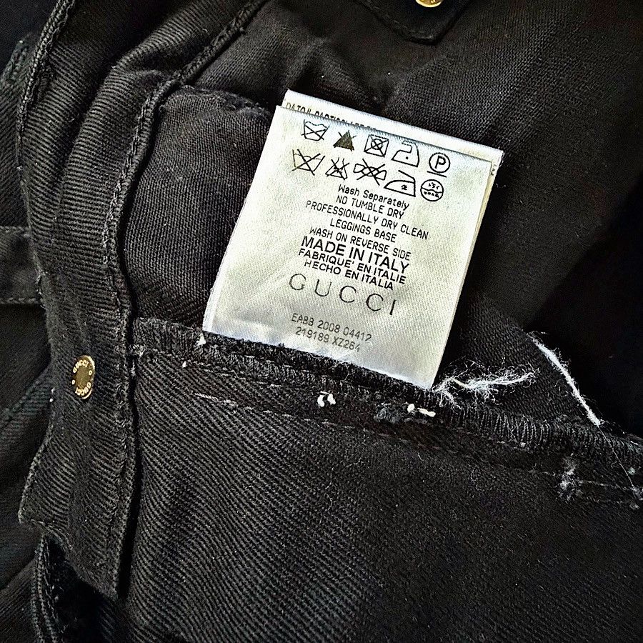 Gucci Authentic Gucci Tom Ford Black Bondage Denim Size 27" / US 4 / IT 40 - 7 Thumbnail