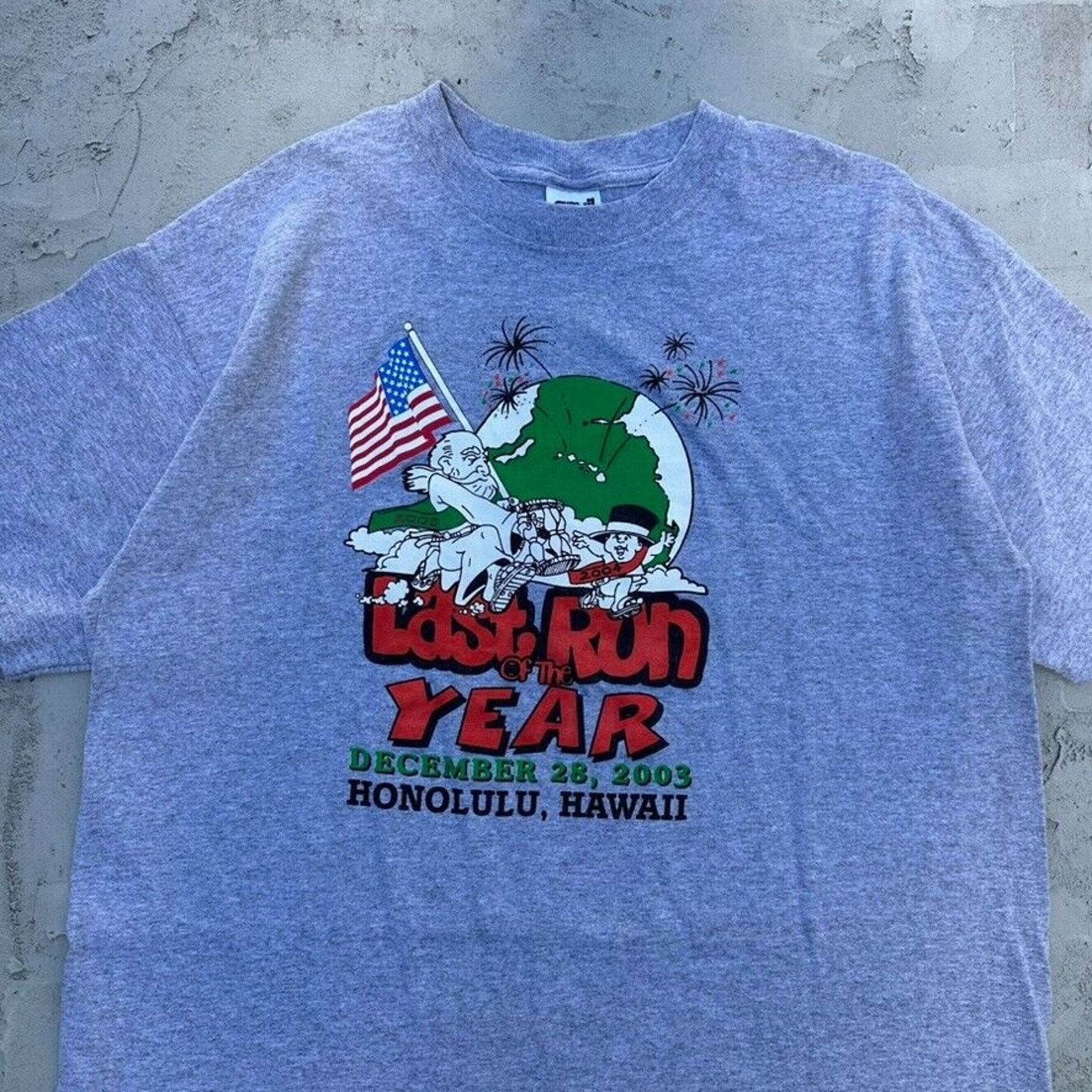 Anvil × Vintage Vintage Last Run of the Year Honolulu Hawaii 2003 T Shirt Size US L / EU 52-54 / 3 - 2 Thumbnail
