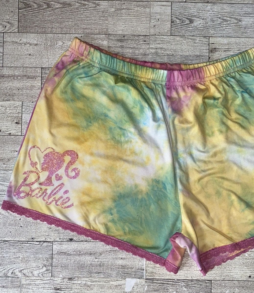 Vintage Retro, Pastel Tie Dye, Sparkle Barbie, Lounge/Sleep Shorts Size 28" / US 6 / IT 42 - 7 Thumbnail