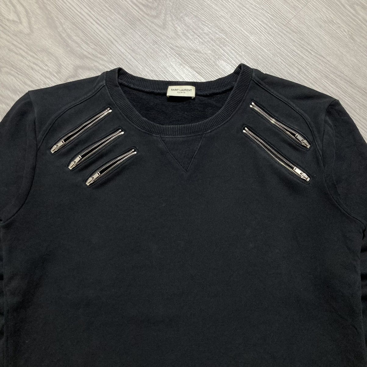 Saint Laurent Paris FW15 Saint Laurent Paris Hedi Slimane 5 Zip Sweatshirt Black Size US M / EU 48-50 / 2 - 8 Thumbnail