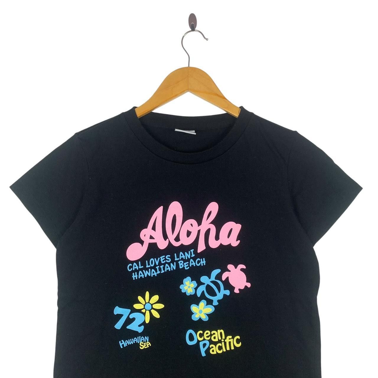 Ocean Pacific OCEAN PACIFIC ALOHA OP Hawaii Surf Sea Tee Shirt Top Black Size L / US 10 / IT 46 - 3 Thumbnail