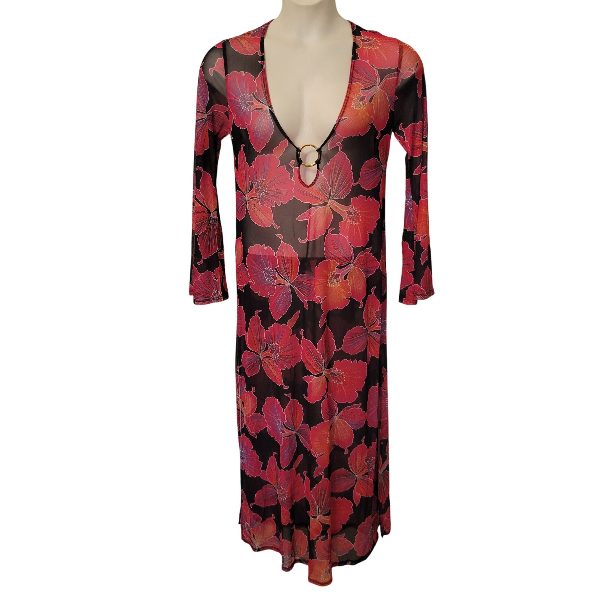Trina Turk Trina Turk FLEURY Floral Sheer Cover Up Dress Swim Spa M Mes Size M / US 6-8 / IT 42-44 - 1 Thumbnail