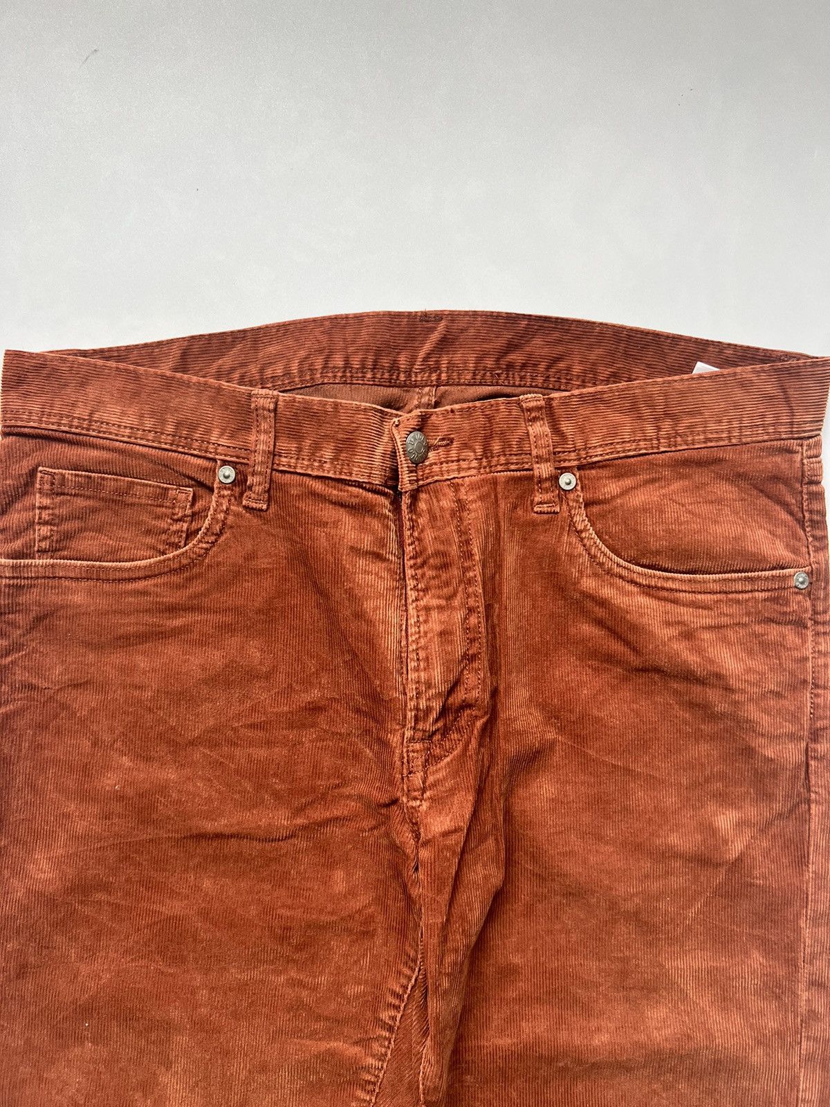 Uniqlo Uniqlo Slim Fit Orange Corduroy Pants Vintage Size US 34 / EU 50 - 7 Thumbnail