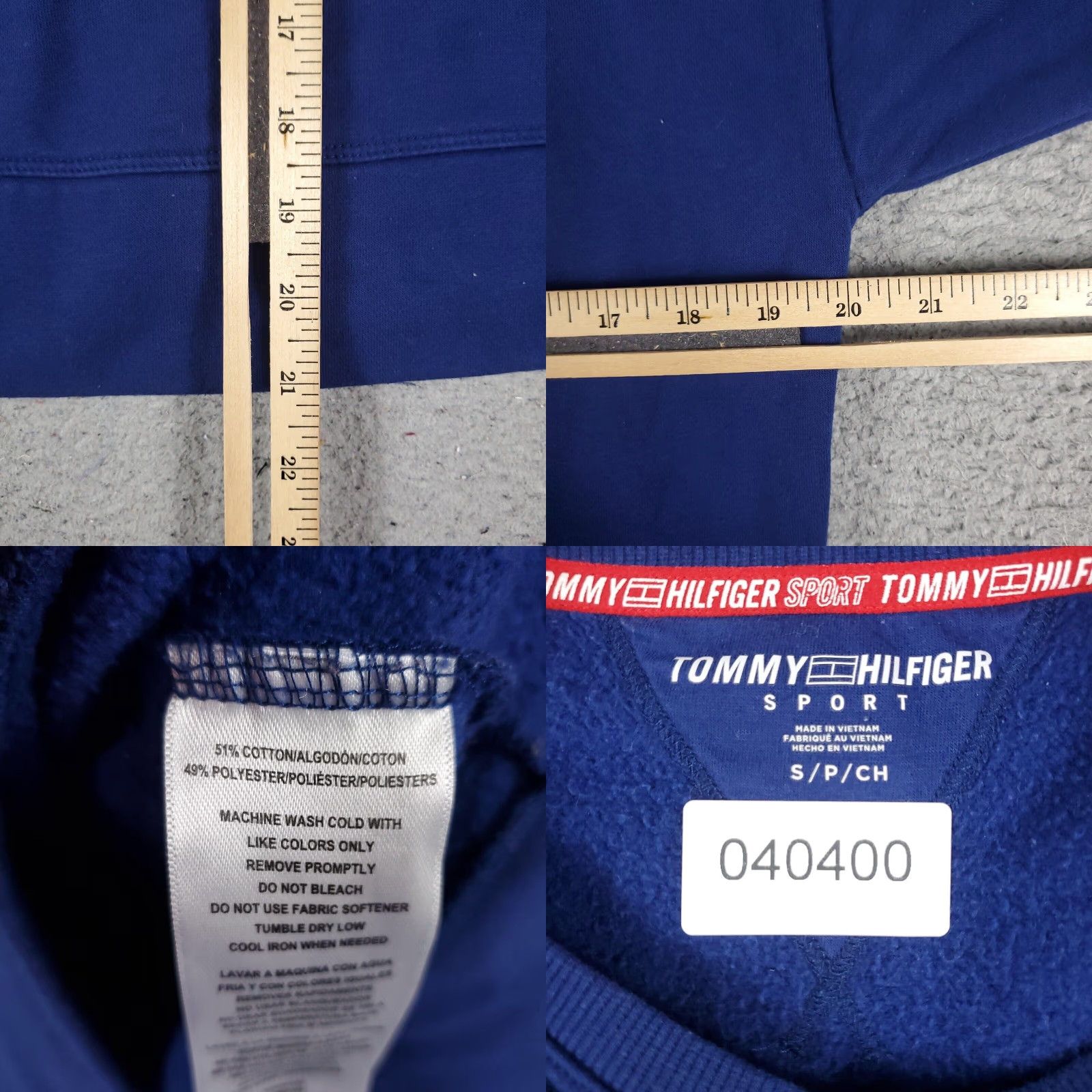 Tommy Hilfiger Tommy Hilfiger Pullover Sweater Womens Small Blue Long Sleeve Crew Neck Cotton Size S / US 4 / IT 40 - 8 Thumbnail