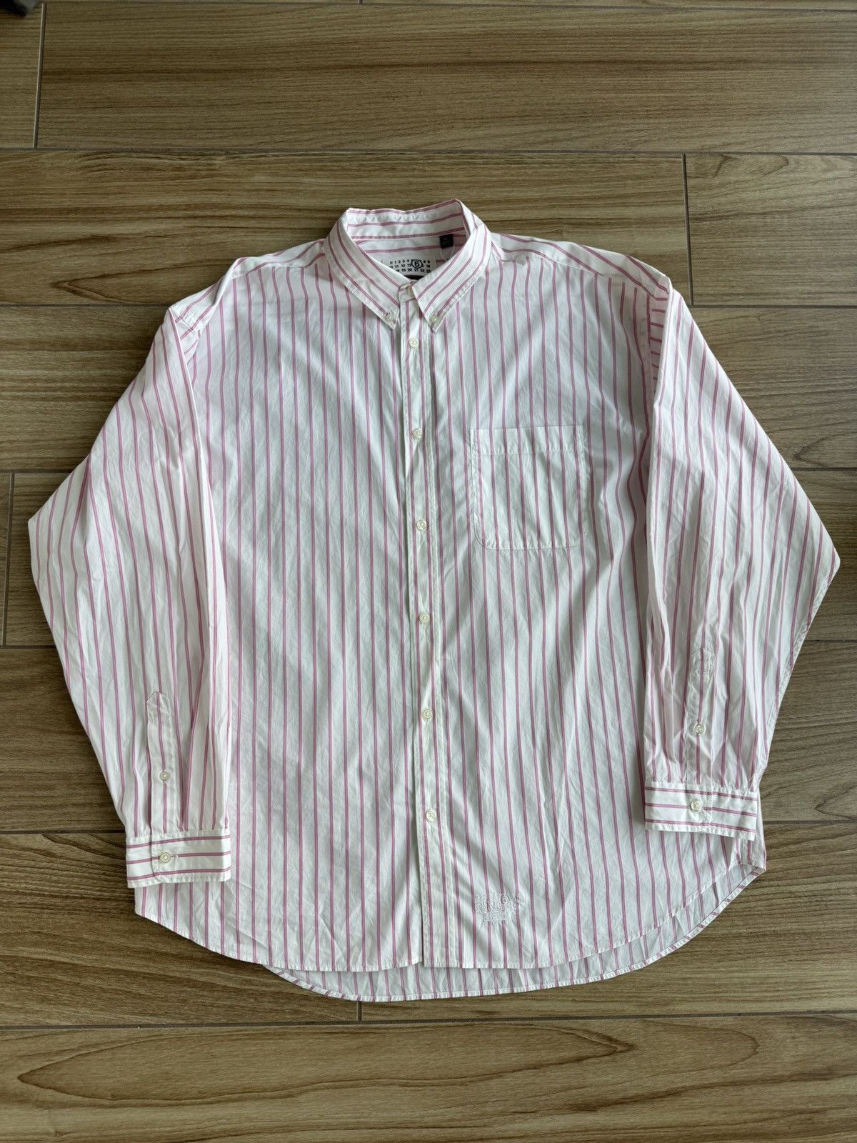 Supreme x MM6 Maison Margiela Stripe Shirt Pink