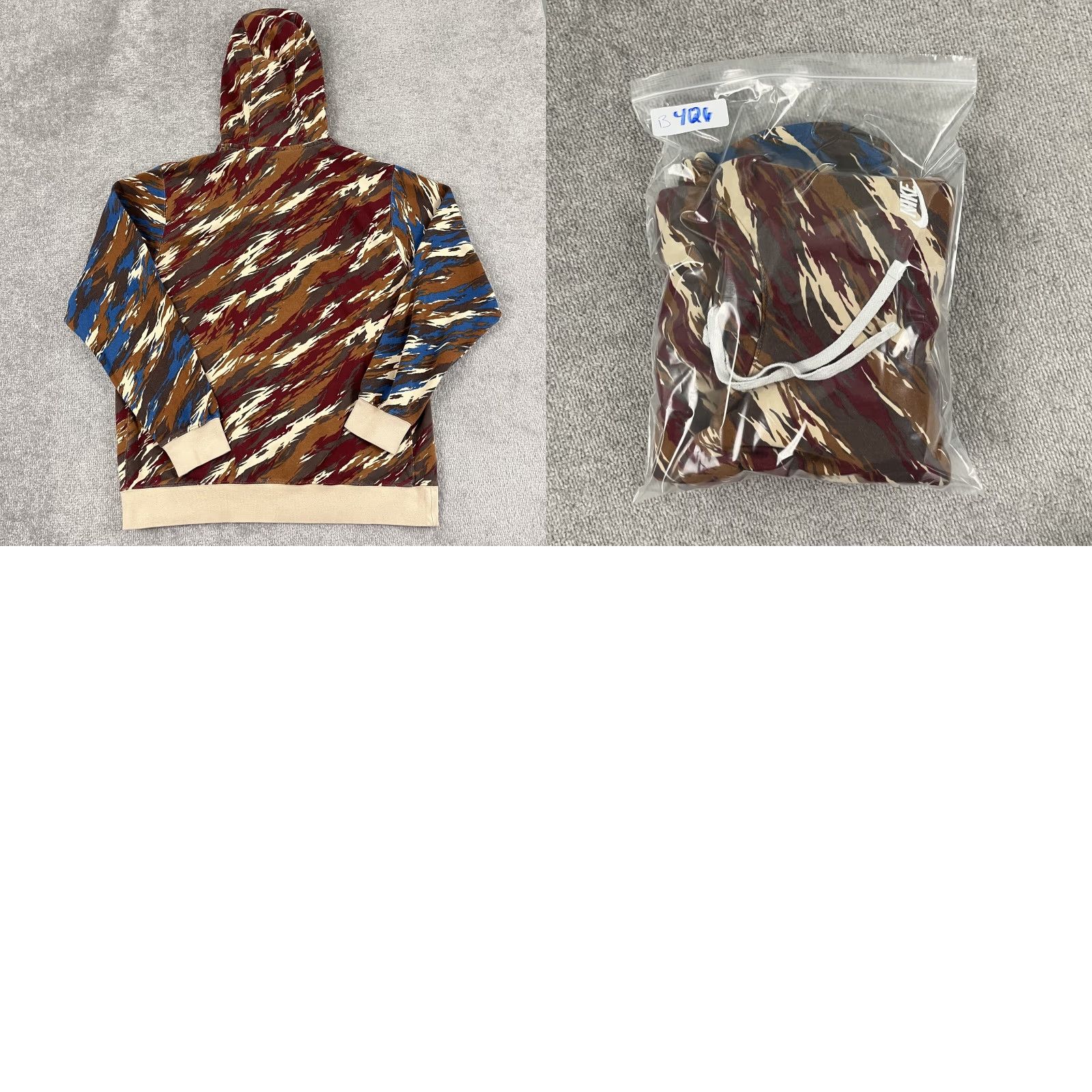 Nike NIKE Hoodie Sweatshirt Men Large AOP Sport Essentials Fleece Pullover Hooded with Pockets Multicolor - Nike Sportswear Size US L / EU 52-54 / 3 - 8 Thumbnail