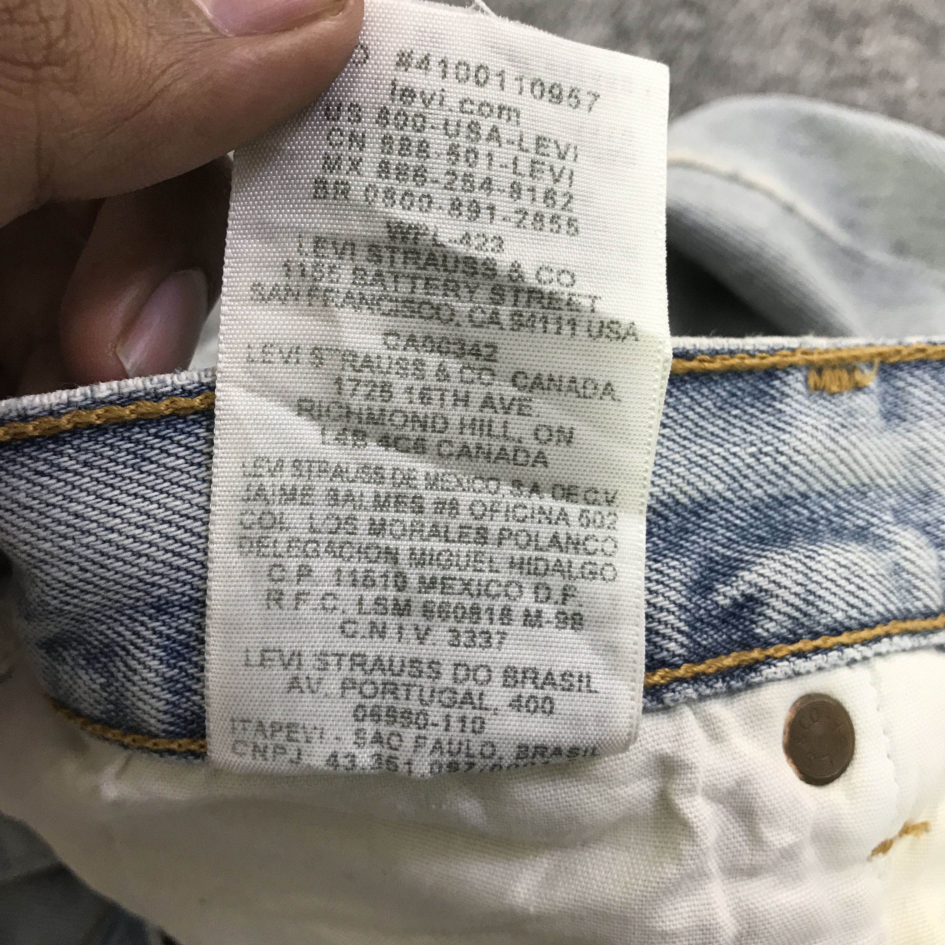 Levi's LEVIS DISTRESSED DENIM WASH FADED PANTA K118B5 Size US 32 / EU 48 - 13 Thumbnail