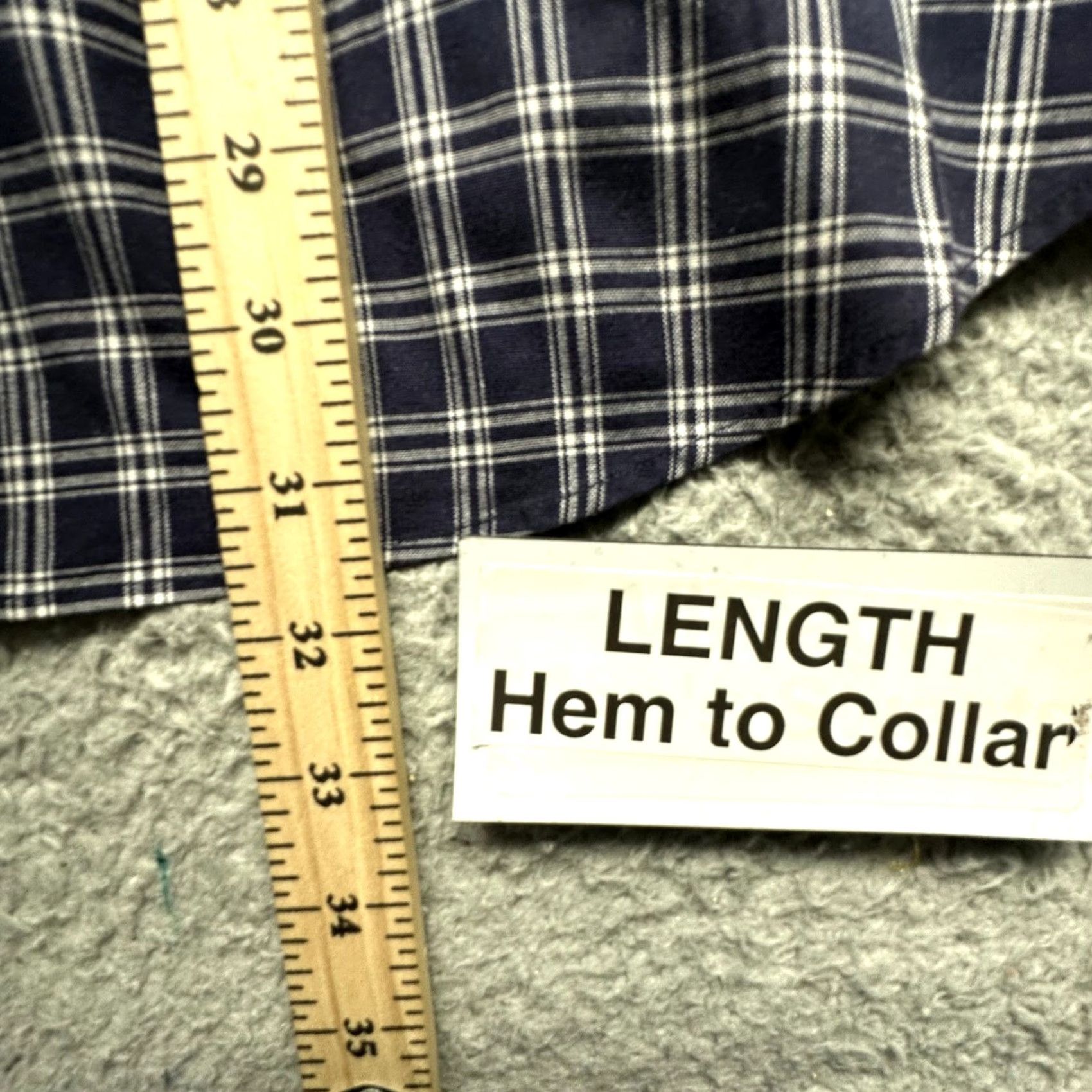 Ralph Lauren Ralph Lauren Moore Plaid Button-Down Long Sleeve Shirt Mens XL Navy White Size US XL / EU 56 / 4 - 5 Thumbnail