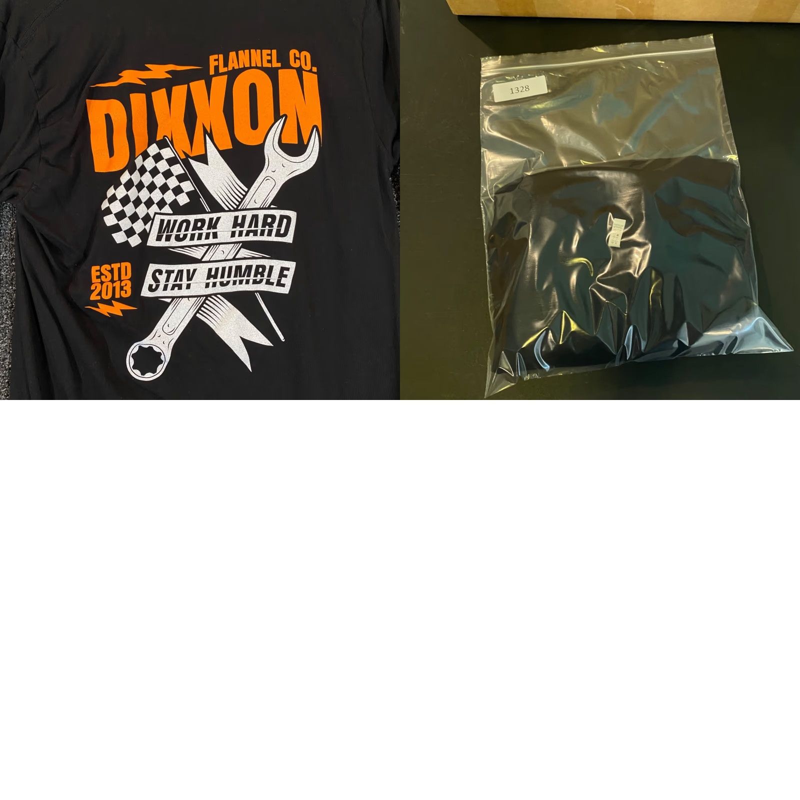 CO Dixxon Flannel Co Shirt Mens Medium Black Tee Long Sleeve Work Hard Stay Humble Shirt Mens Black Long Sleeve Tee Size US M / EU 48-50 / 2 - 8 Thumbnail