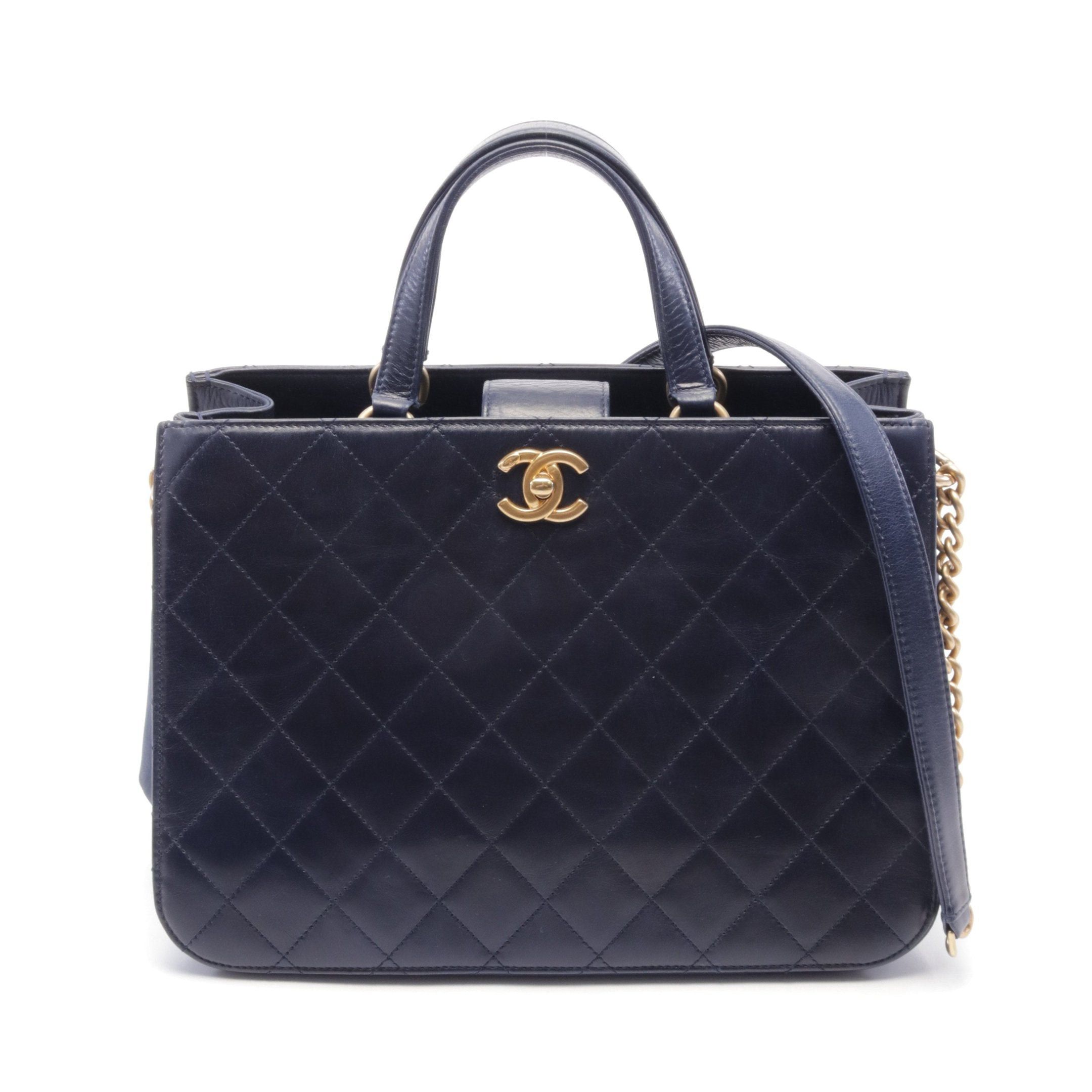 Chanel Chanel Matelasse Chain Shoulder Bag Leather Navy Gold Hardware Size ONE SIZE - 1 Thumbnail