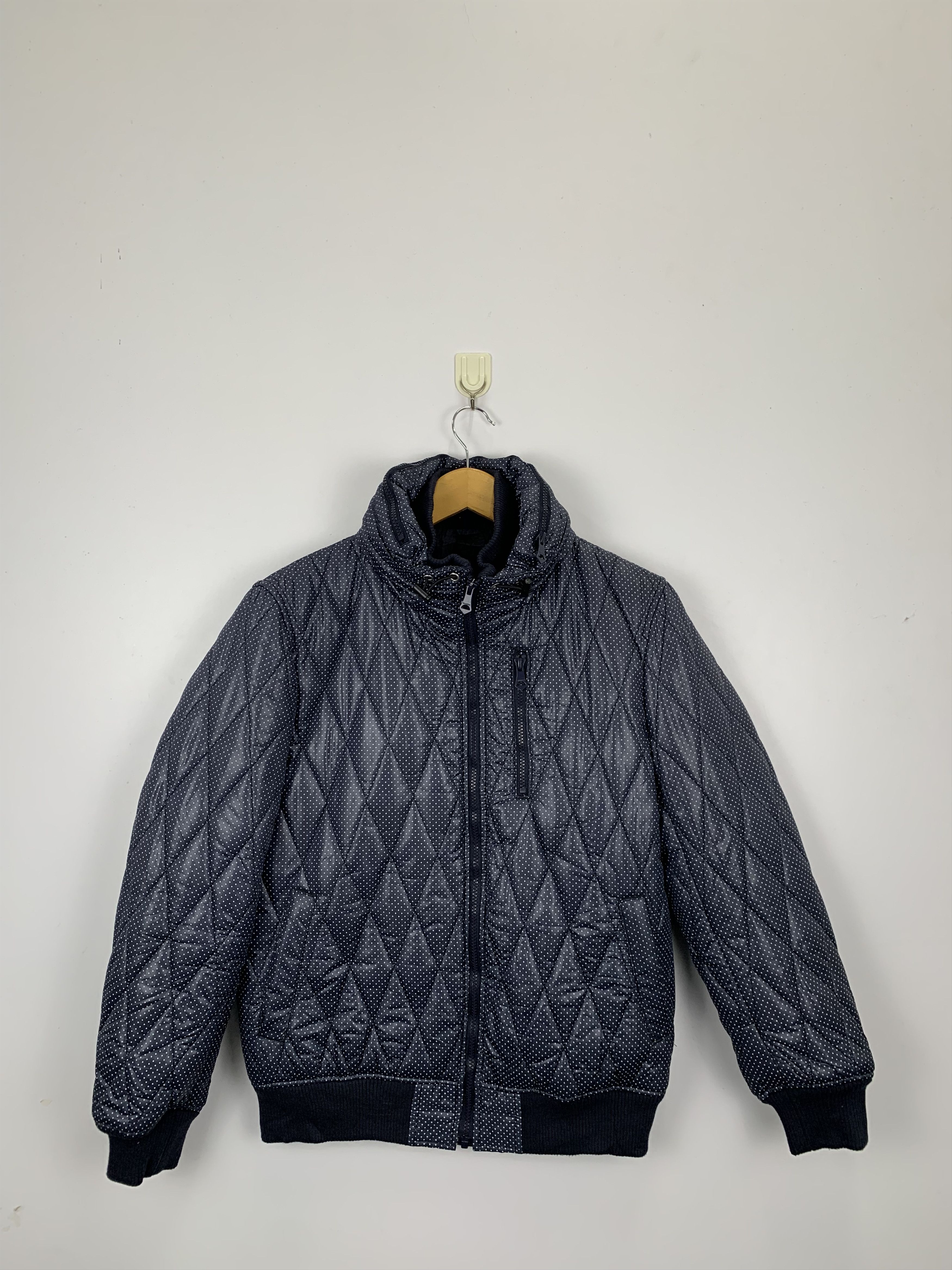 Japanese Brand Vintage Japanese Brand Dot Puffer Zipper Jacket JJ0256 Size US L / EU 52-54 / 3 - 1 Thumbnail