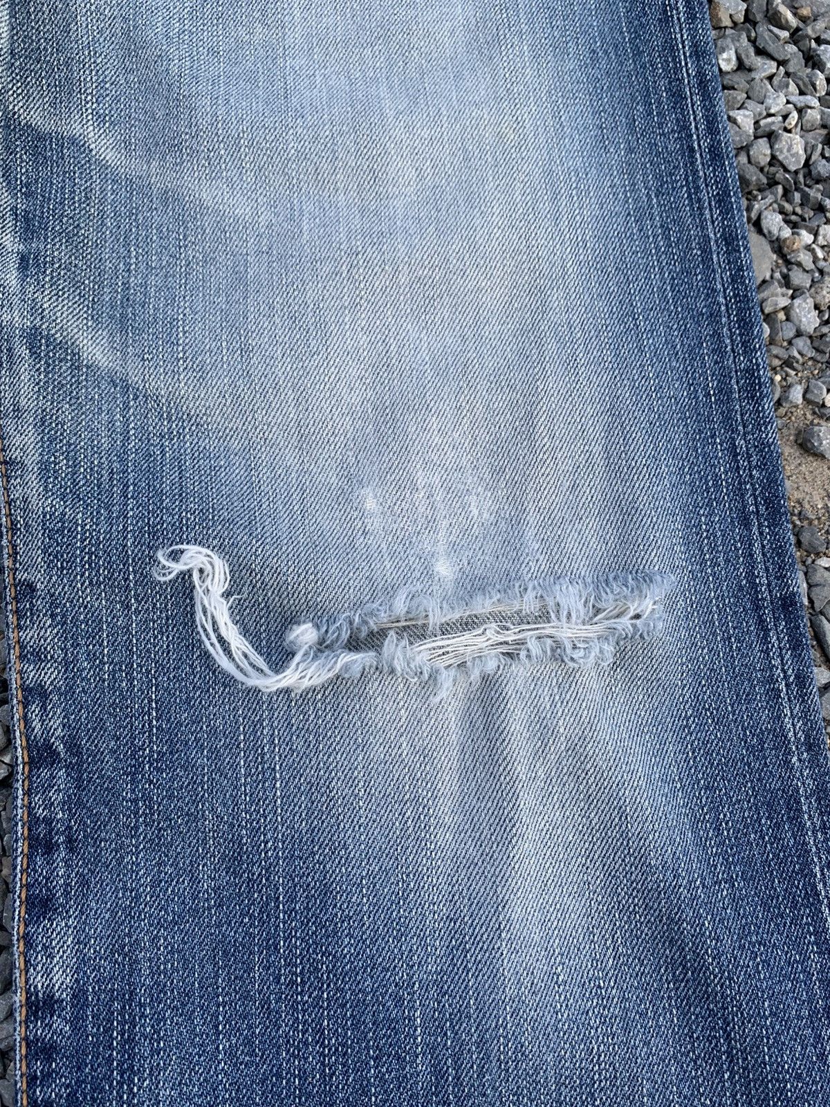 Japanese Brand ICHINOI JAPANESE SELVEDGE RAW RUSTY DISTRESSED DENIM Size US 28 / EU 44 - 18 Thumbnail