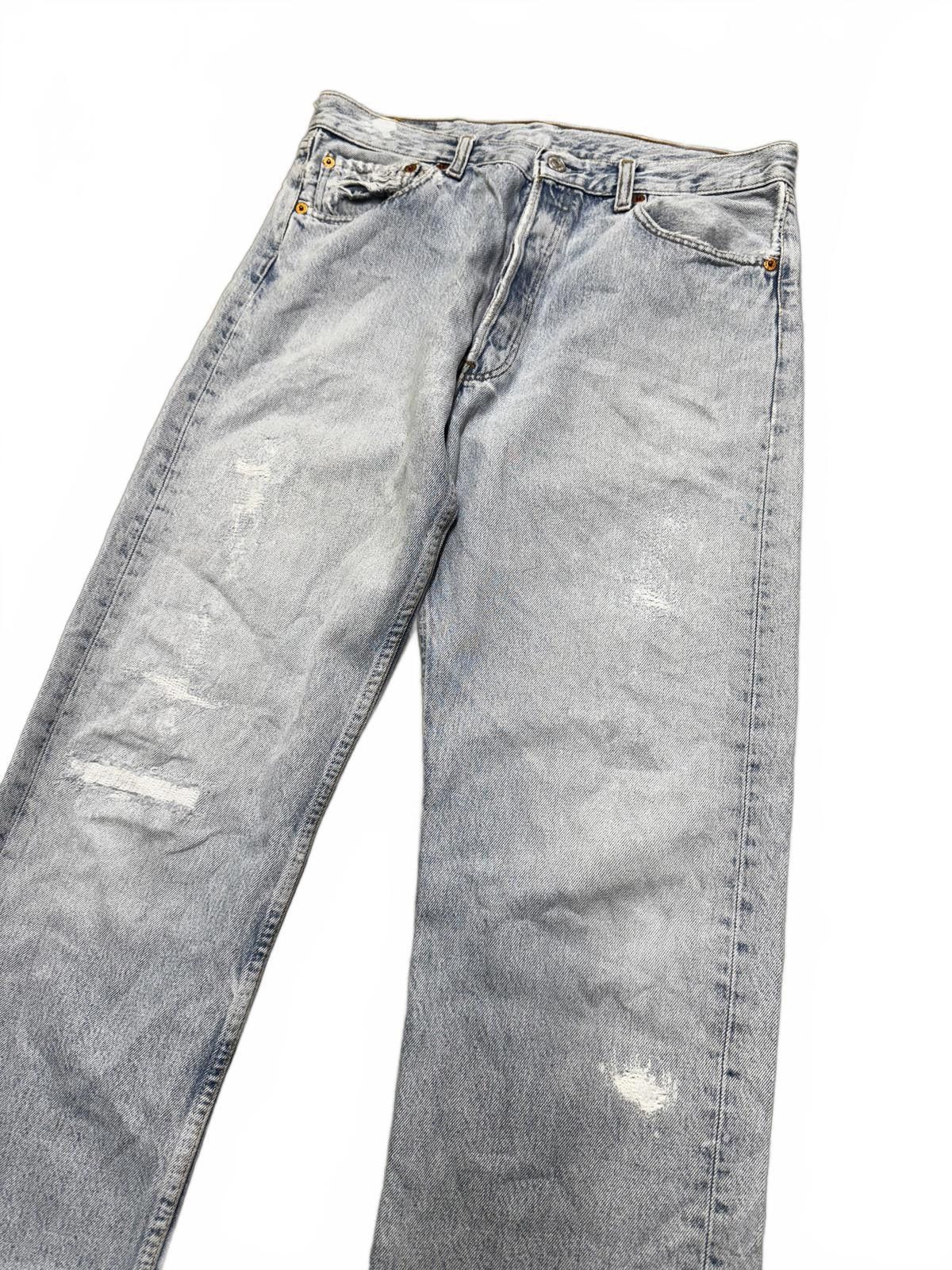 Levi's Levi's Light Wash Distressed Men's Jeans Size US 34 / EU 50 - 3 Thumbnail