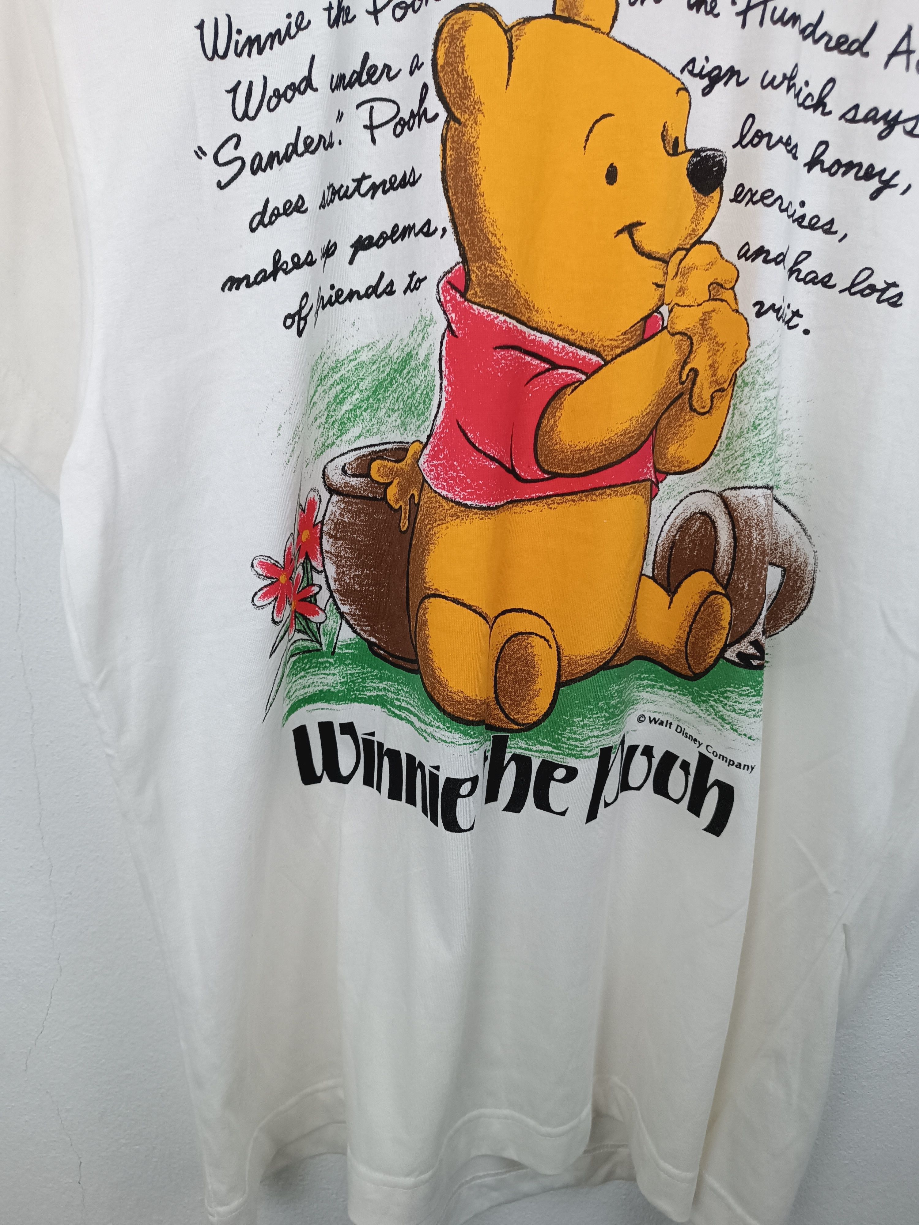 Disney VINTAGE 90'S WINNIE THE POOH STORY OVERPRINT mickey stitch Size US M / EU 48-50 / 2 - 6 Thumbnail
