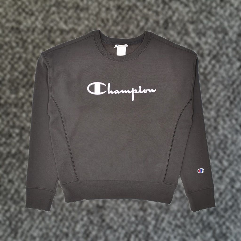 Champion CHAMPION Womens Sweatshirt Jumper UK 14 Medium Black Cotton Graphic Size M / US 6-8 / IT 42-44 - 1 Thumbnail