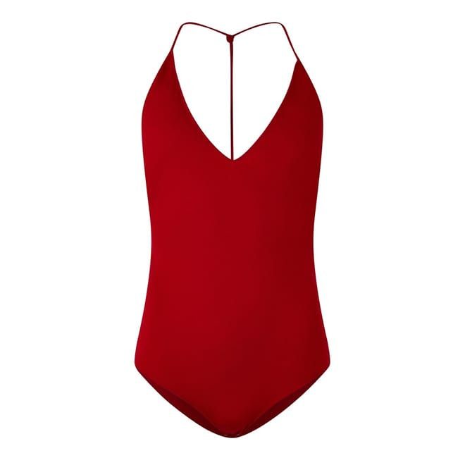 Bottega Veneta Bottega Veneta V Neck Slim Fit Bodysuit in Red Size XS / US 0-2 / IT 36-38 - 1 Thumbnail