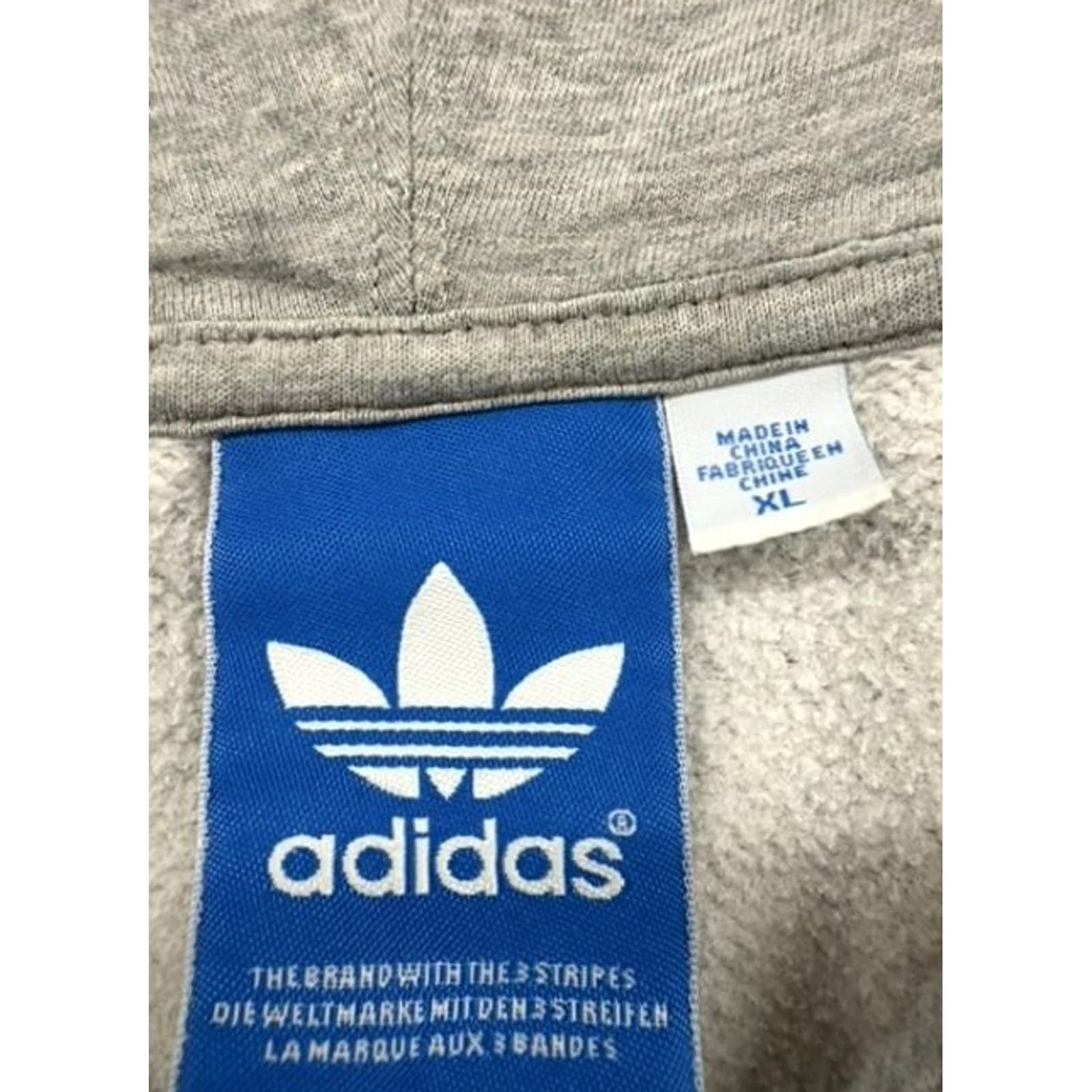 Adidas Adidas Hoodie XL Grey Essentials Big Logo Men's French Terry Size US XL / EU 56 / 4 - 3 Thumbnail
