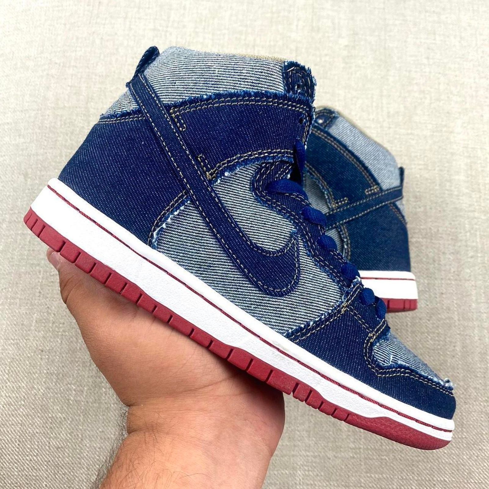 Nike Nike SB Dunk High “Reese Forbes Denim” Size US 5.5 / IT 35.5 - 1 Thumbnail