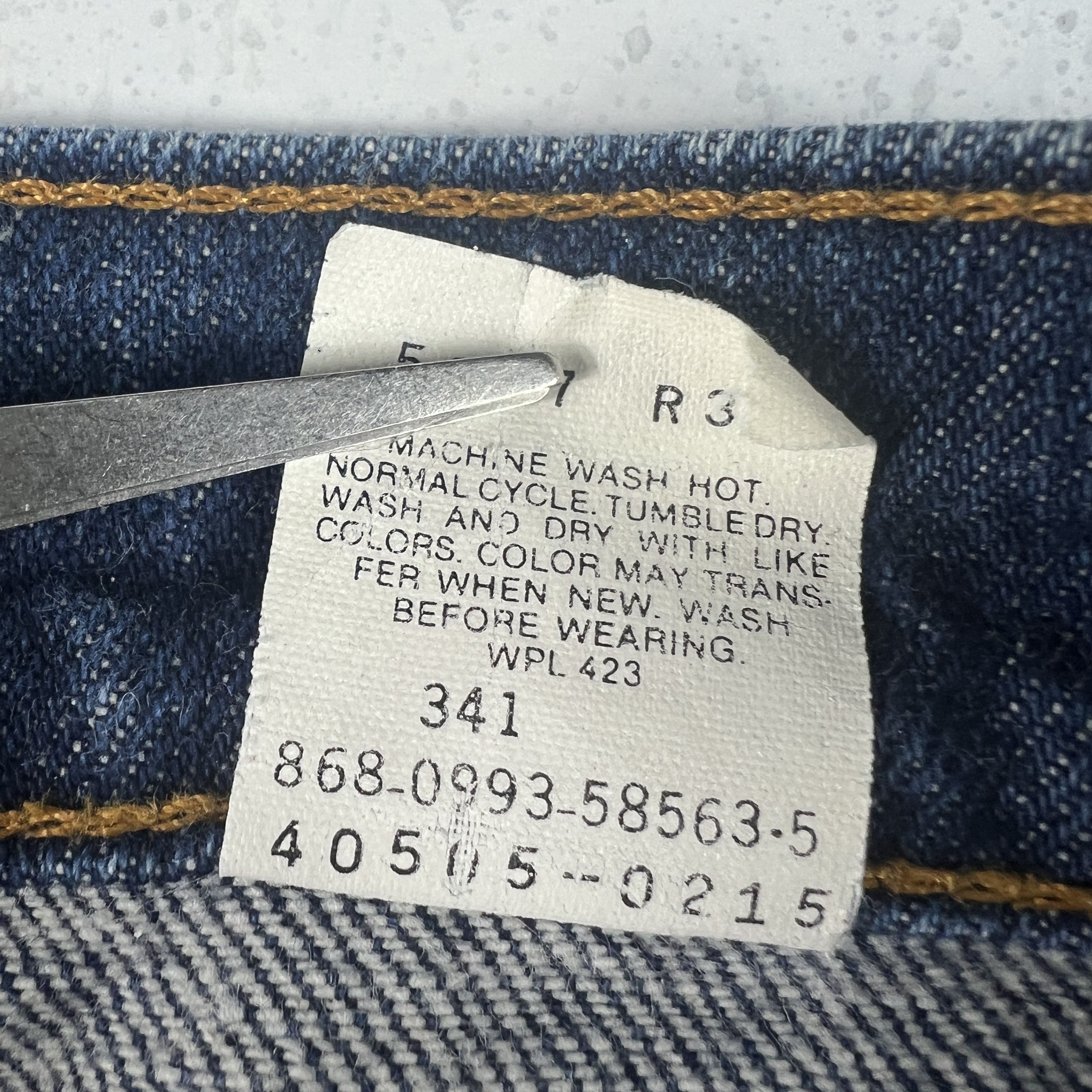 Levi's × Vintage VTG 90s Levi's Jean 505 Straight Dark Blue Denim Orange Tab Size US 37 - 7 Thumbnail