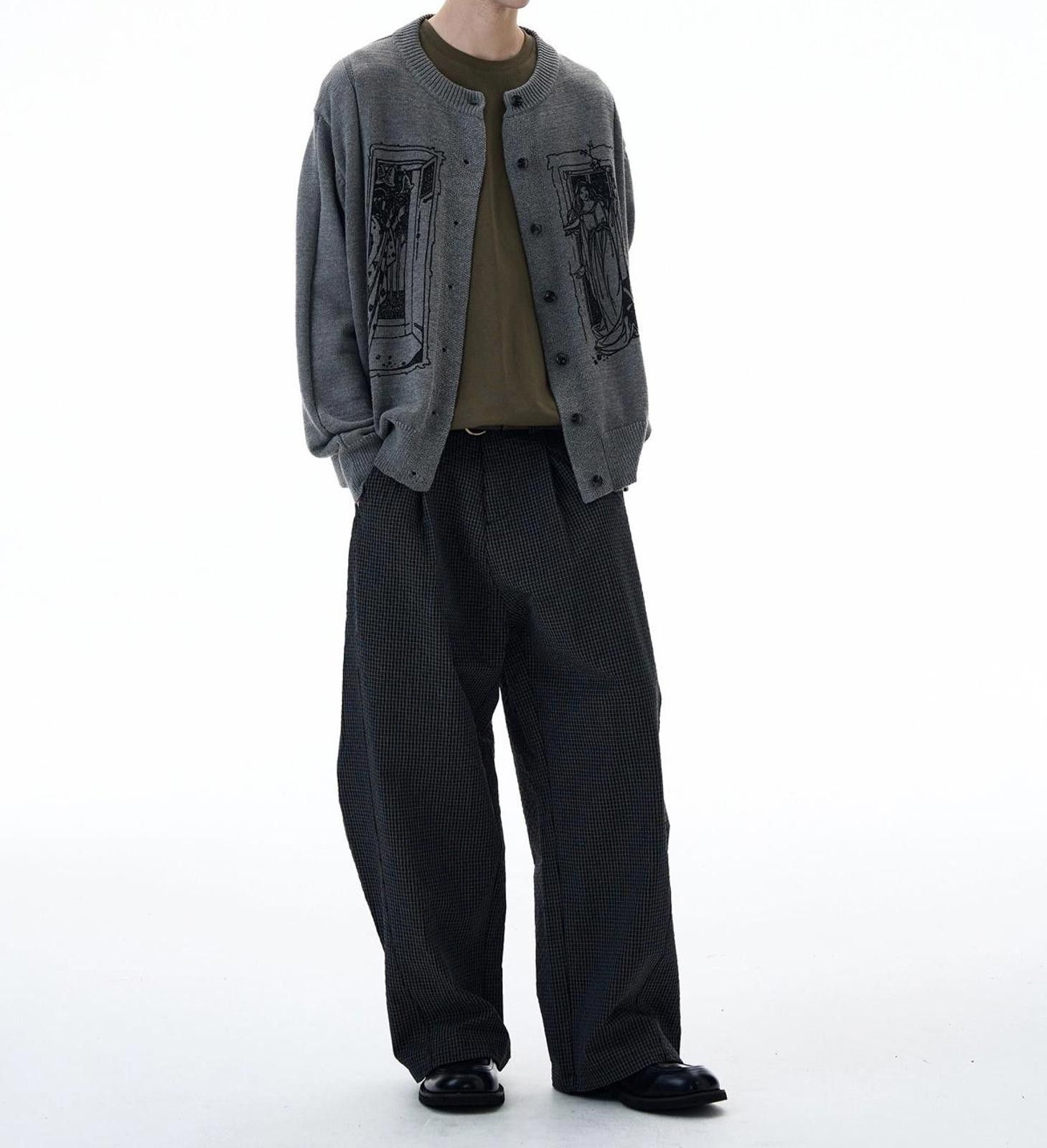 Japanese Brand Gray Button-Up Knit Cardigan, Relaxed Fit Sweater Size US M / EU 48-50 / 2 - 6 Thumbnail