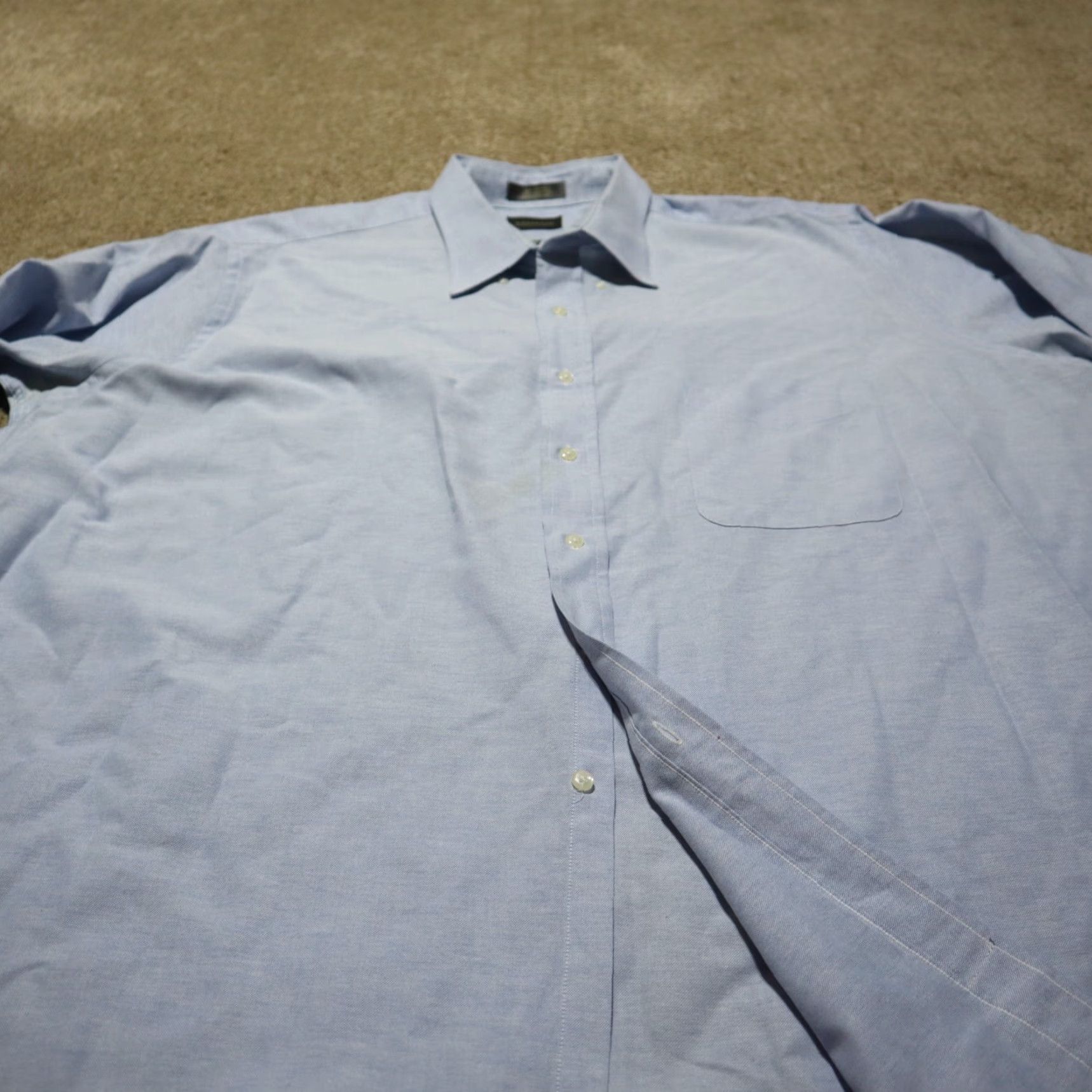 LLOYD Alexander Lloyd Blue Button-Up Shirt Men's Size 20 34 / 35 Shirt Cotton Striped Button-Up Blue 20 Mens Size US XXL / EU 58 / 5 - 4 Thumbnail