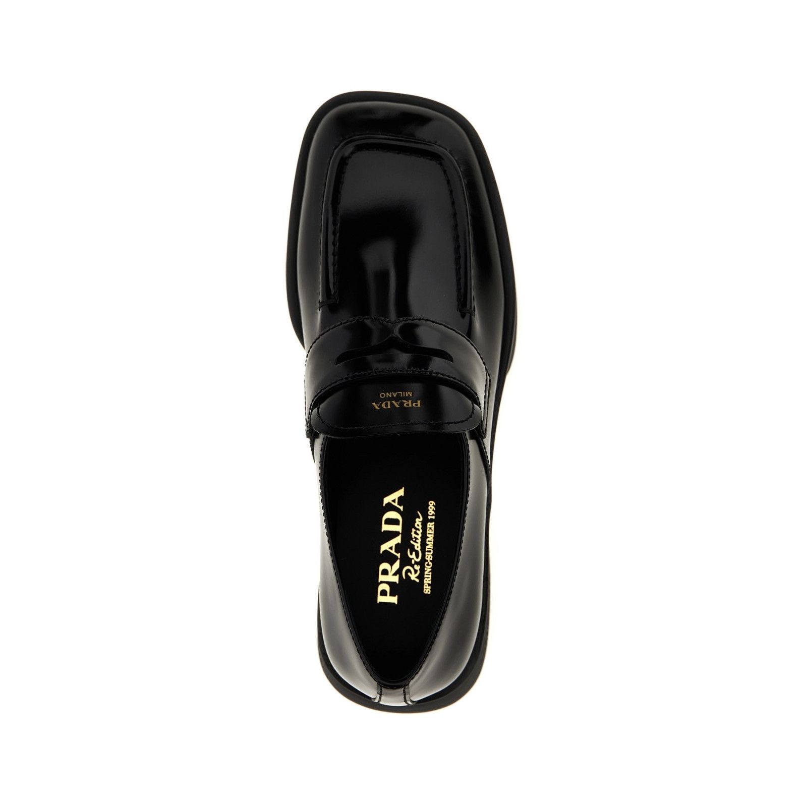 Prada PRADA Equal Black Leather Loafers New & Authentic (Women's s Size US 7 / IT 37 - 4 Thumbnail
