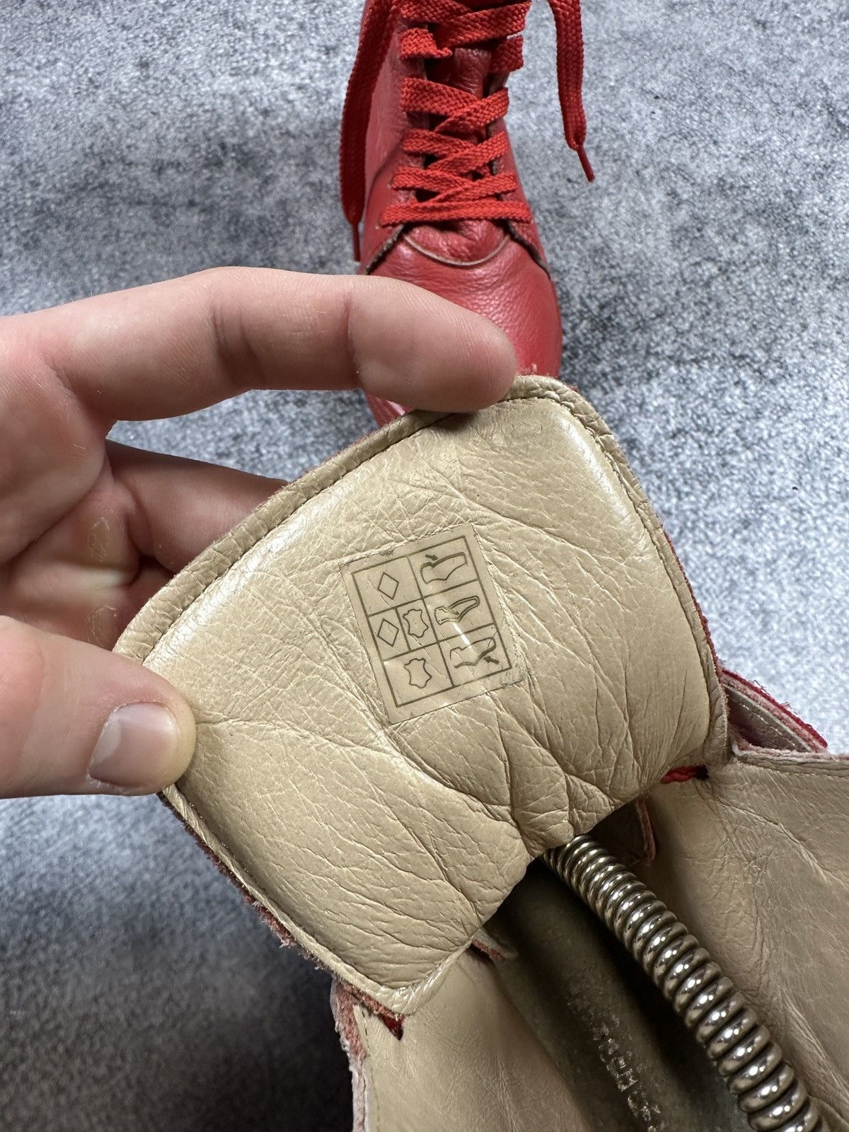 Vintage Y2K Vintage Leather Red High Sneakers Streetwear Opium Vamp Size US 6 / IT 36 - 6 Thumbnail