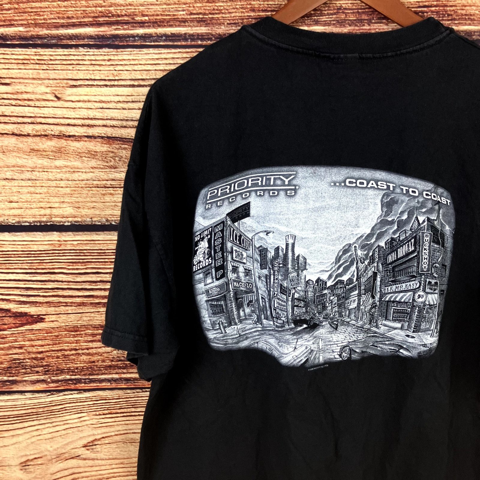 Vintage Vintage 1990s Priority Records Rap Label N.W.A Master P Tee Size US XL / EU 56 / 4 - 8 Thumbnail