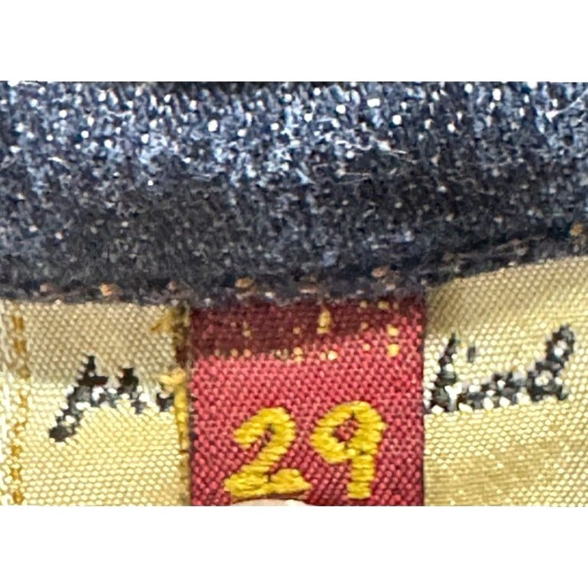 7 For All Mankind 7 For All Mankind Jeans Women Size 29 Flared Denim Dark Blue 5-Pocket Z ip Pockets Y2K DISTRESSED HEM Vintage No Size 29" - 5 Thumbnail