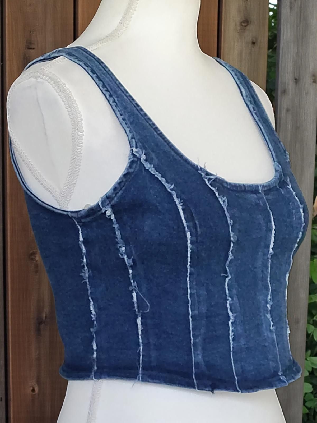 Other Thrill Jeans Large Size Denim Halter Top Size L / US 10 / IT 46 - 4 Thumbnail