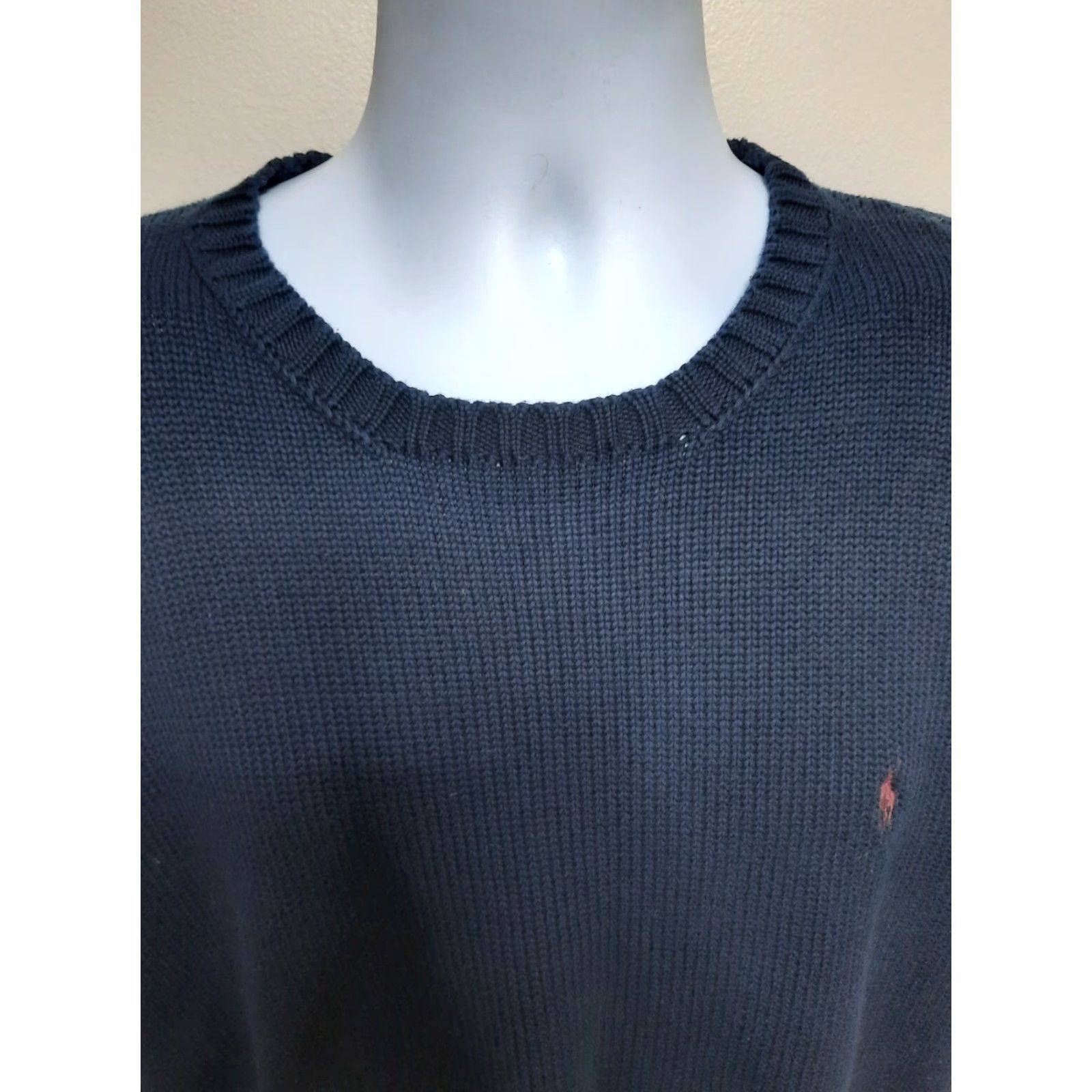 Polo Ralph Lauren VINTAGE Polo by Ralph Lauren Crew Neck Sweater 100% Cotton Knit Size XL Blue Men Pullover Sweatshirt Classic Knit Size US XL / EU 56 / 4 - 5 Thumbnail