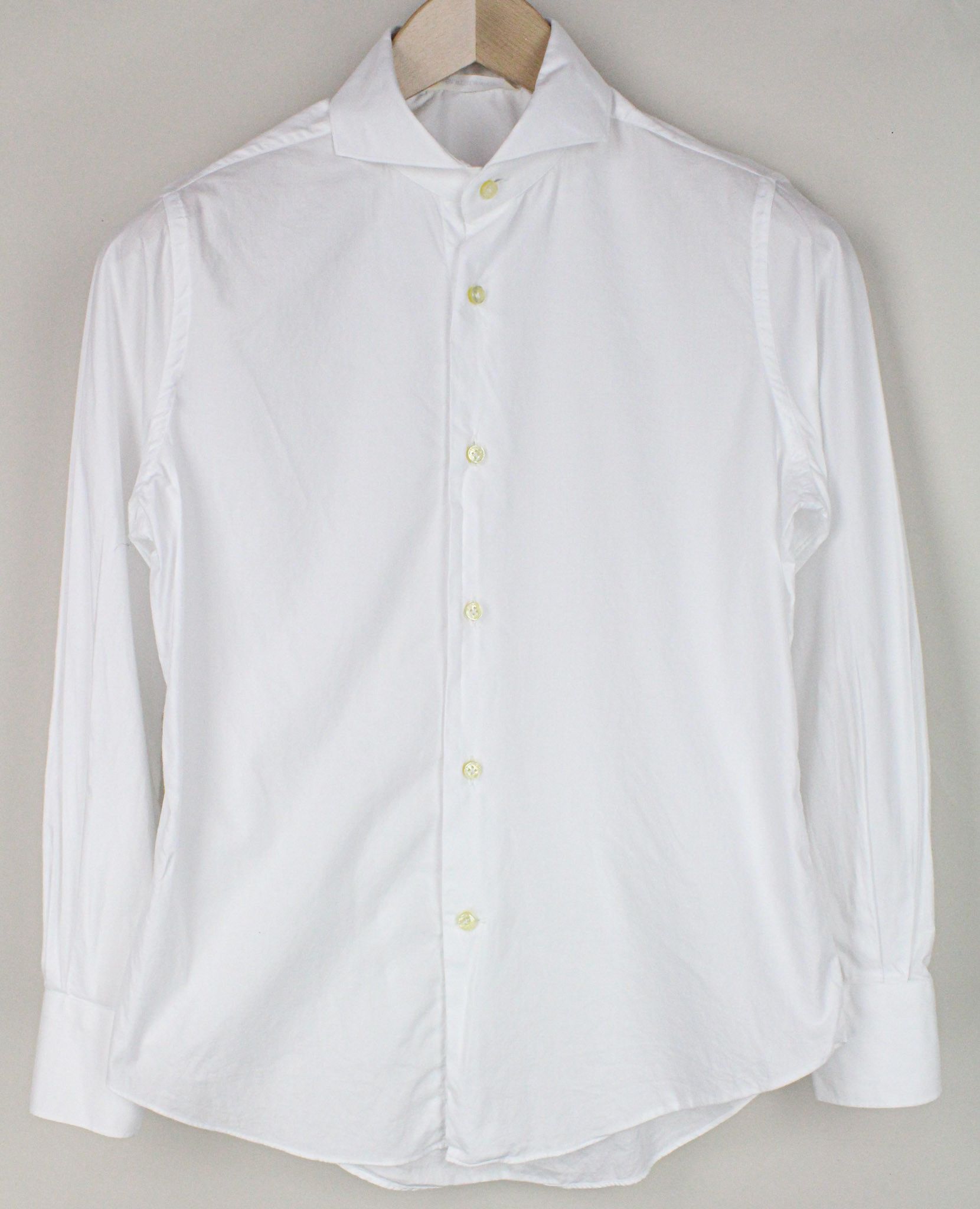 Suitsupply ~XS Slim White Cotton Cutaway Collared Twill 72602 Size US XS / EU 42 / 0 - 1 Thumbnail