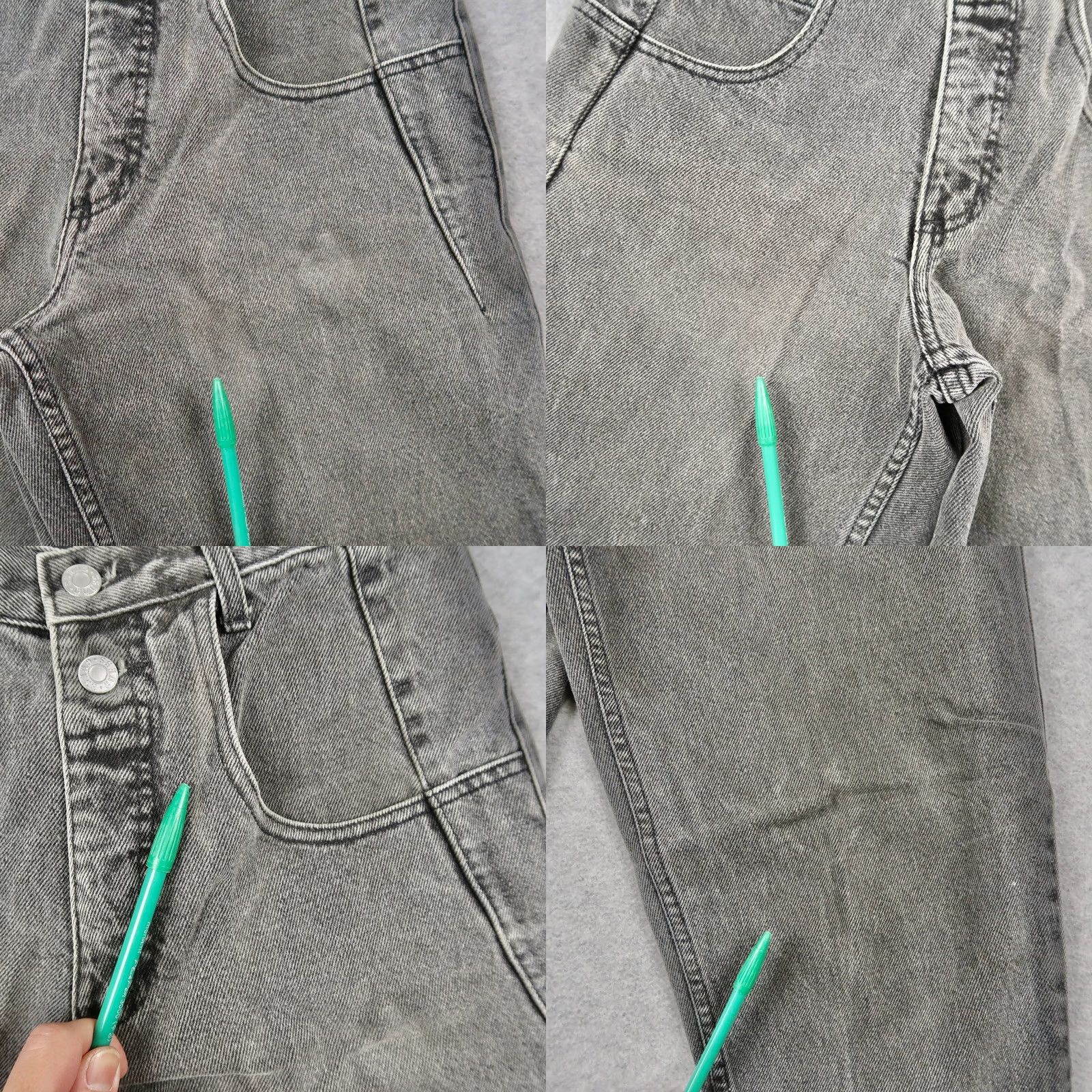 Guess VINTAGE Guess Jeans Gray Tapered High Waisted 28x32 USA 90s Georges Marciano Size 28" / US 6 / IT 42 - 8 Thumbnail