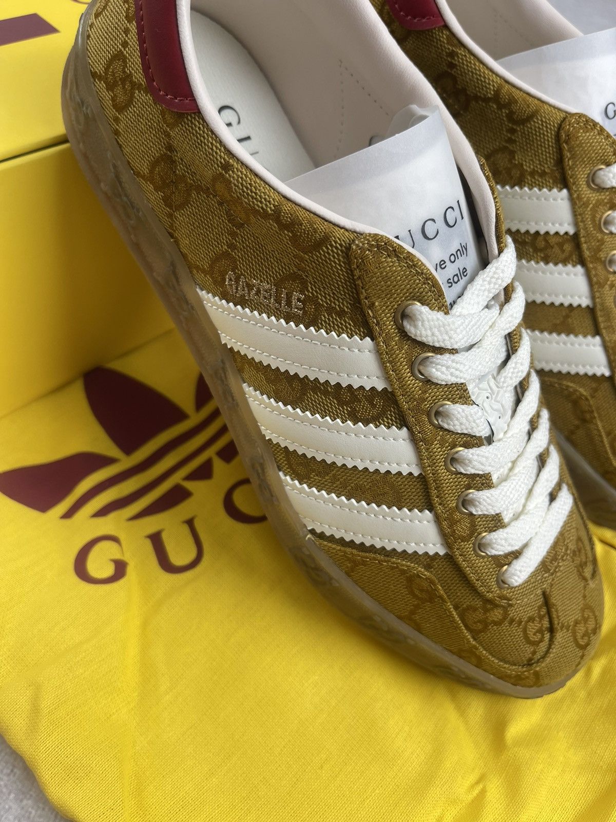Adidas × Gucci Adidas x Gucci Gazelle GG Monogram Sneakers Size 38 2/3 Size US 7 / IT 37 - 10 Thumbnail