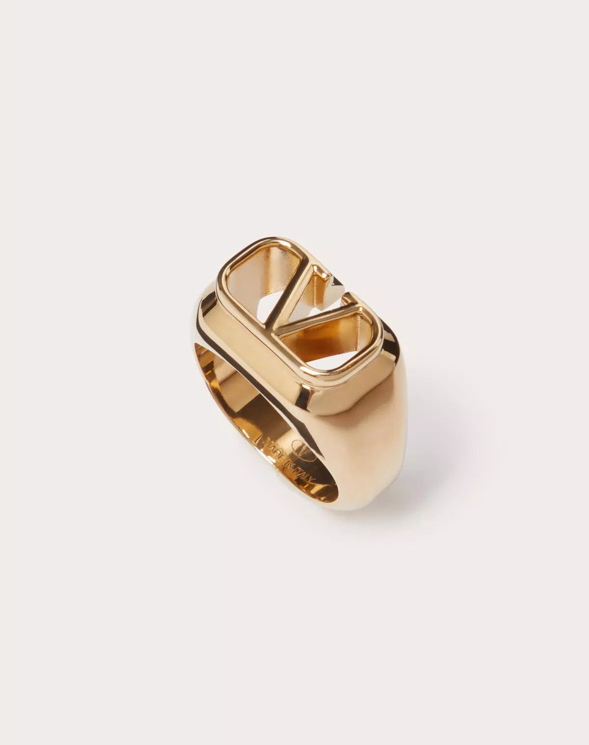 Valentino oc11z0625 Size: 25/Vlogo Signature Metal Ring in Golden Size ONE SIZE - 2 Thumbnail