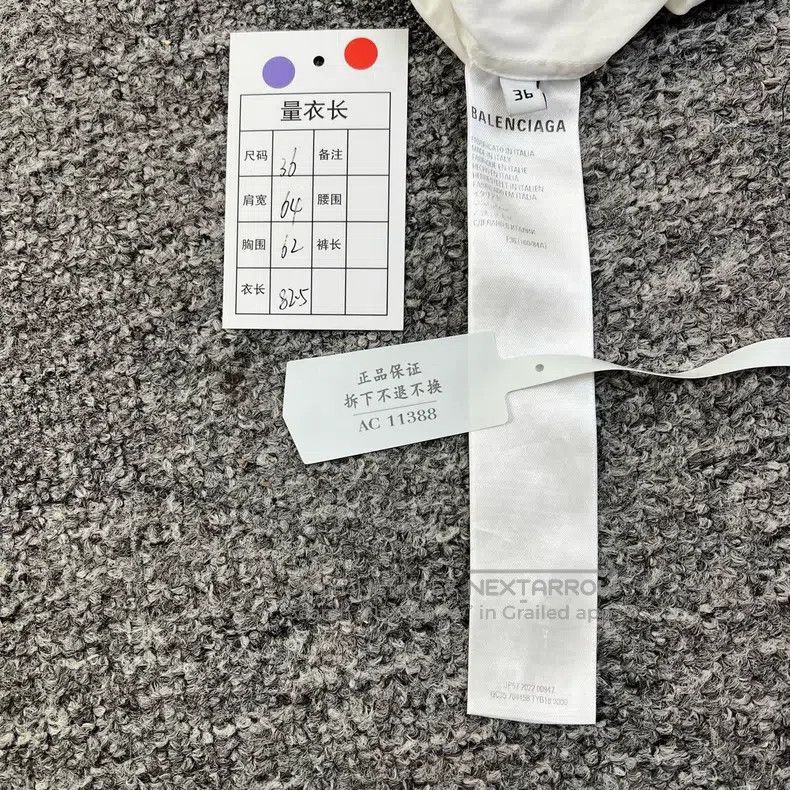 Other Balenciaga Asymmetrical Hem Shirt Size XS / US 0-2 / IT 36-38 - 7 Thumbnail
