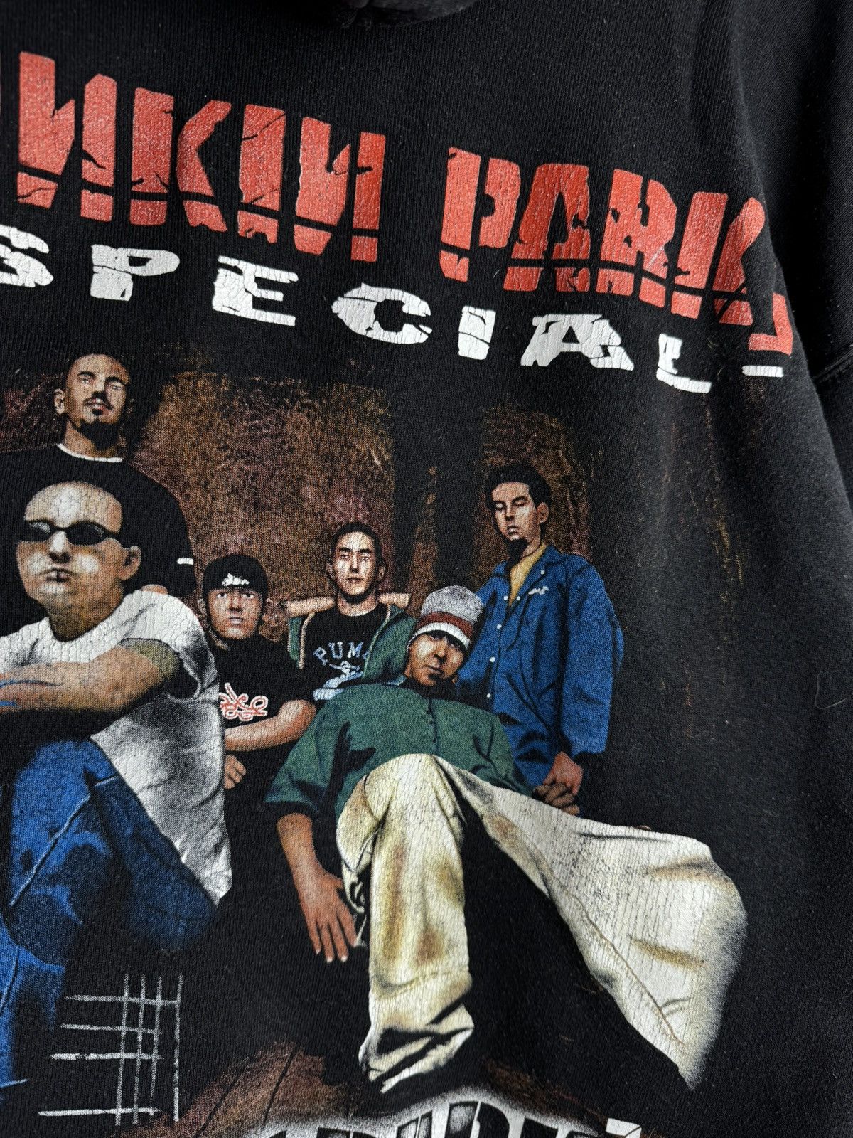 Band Tees Vintage 90s Linkin Park Special Over Print Black Hoodie Size US XL / EU 56 / 4 - 7 Thumbnail