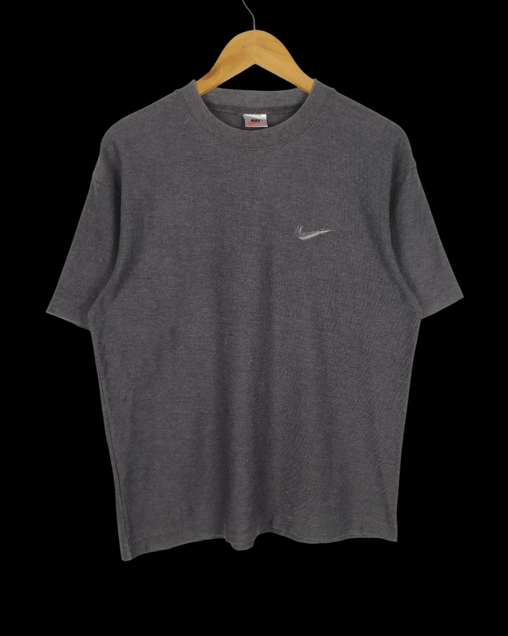 Nike Vintage 90s Nike T-Shirt Embroidery Double Swoosh Nike Tee Size US L / EU 52-54 / 3 - 1 Thumbnail