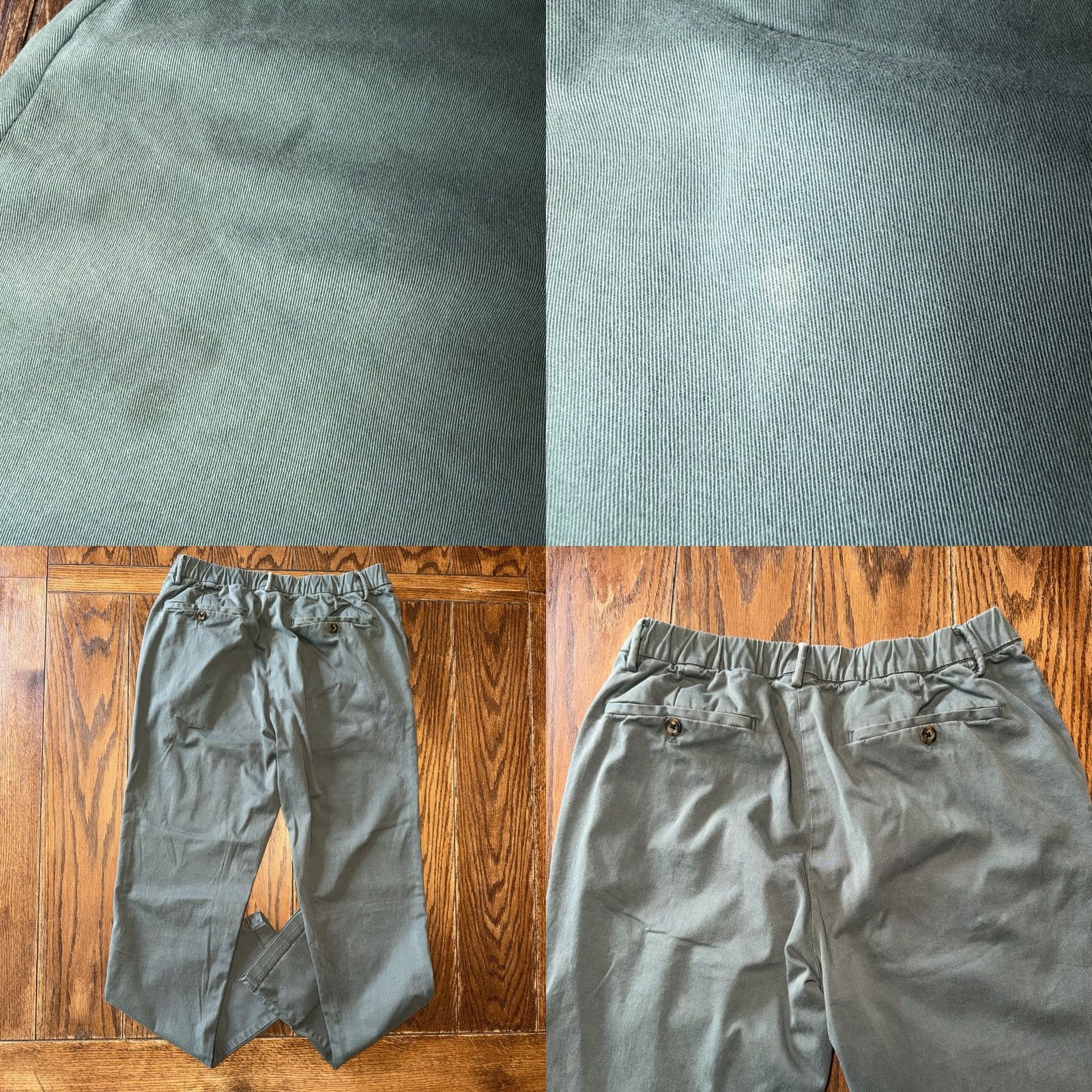 Vintage Bear Bottom Stretch Chino Pants Lot Of 2 Mens Medium 32 Green Red Tapered Size US 31 - 8 Thumbnail