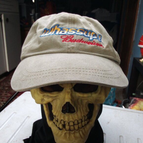 Budweiser × Vintage Vintage 90s Budweiser Whassup! Strap Back Hat Cap Size ONE SIZE - 1 Thumbnail