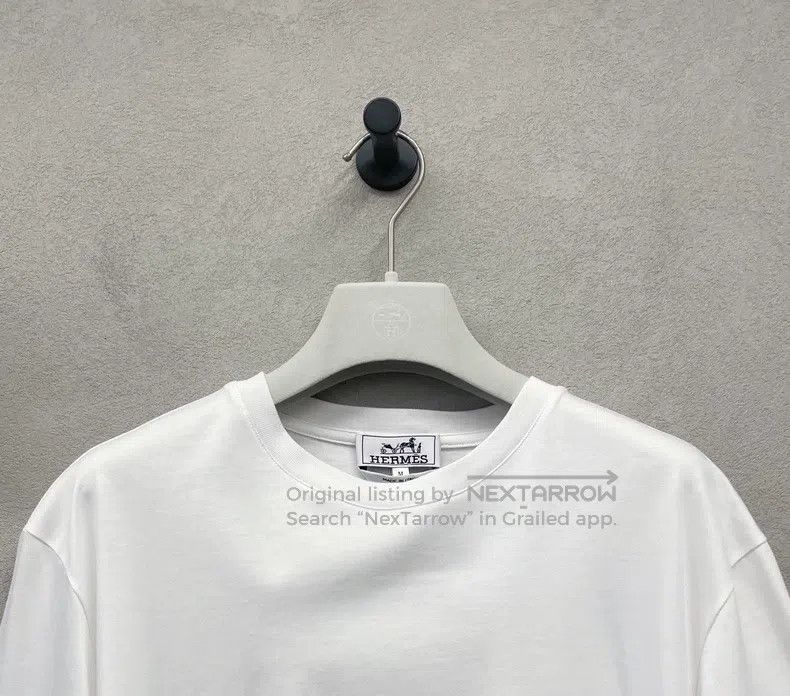 Hermes Hermes Short-sleeve T-shirt with round neck and striped tr Size US M / EU 48-50 / 2 - 4 Thumbnail
