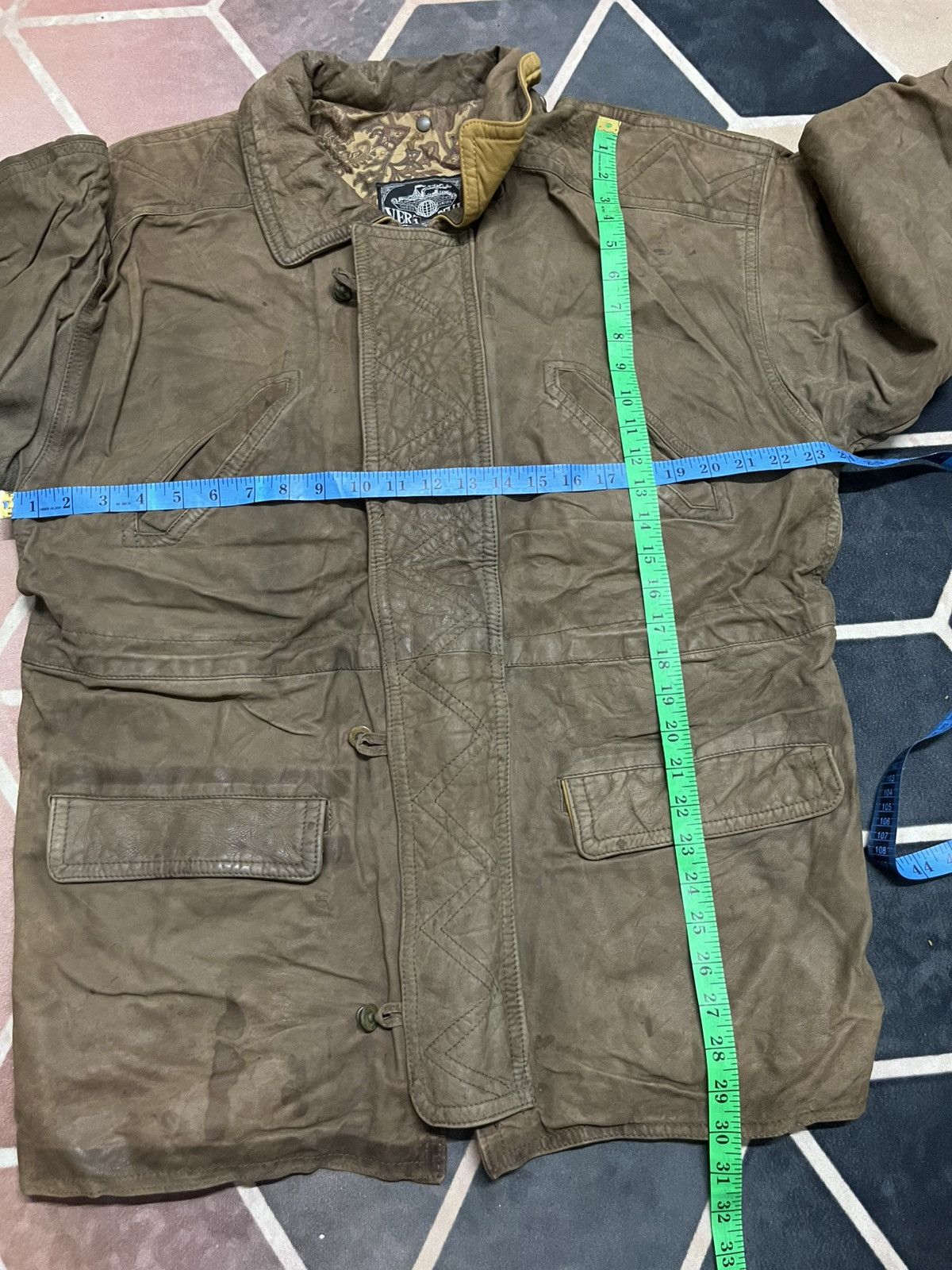 Vera Pelle 💥TRUE VINTAGE ITALY VERA PELLE LEATHER WITH SILK LINING Size US L / EU 52-54 / 3 - 16 Thumbnail
