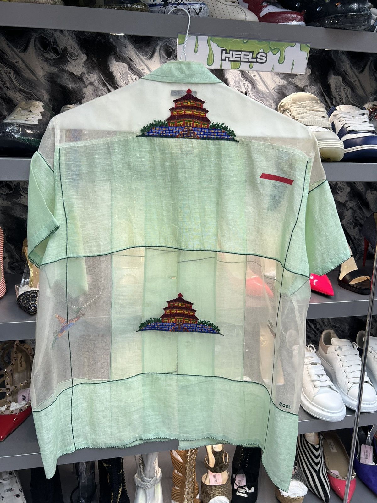 Bode Bobe Sheer Pagoda Scene Shirt Size US XL / EU 56 / 4 - 2 Thumbnail