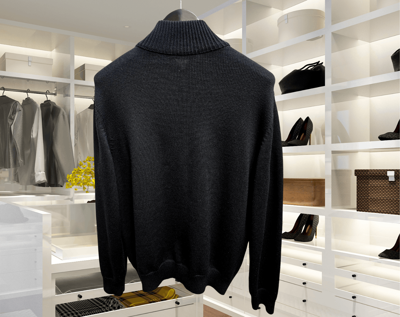 Versace $1950 Versace Wool and Leather Black Cardigan. IT54 Size US L / EU 52-54 / 3 - 11 Thumbnail