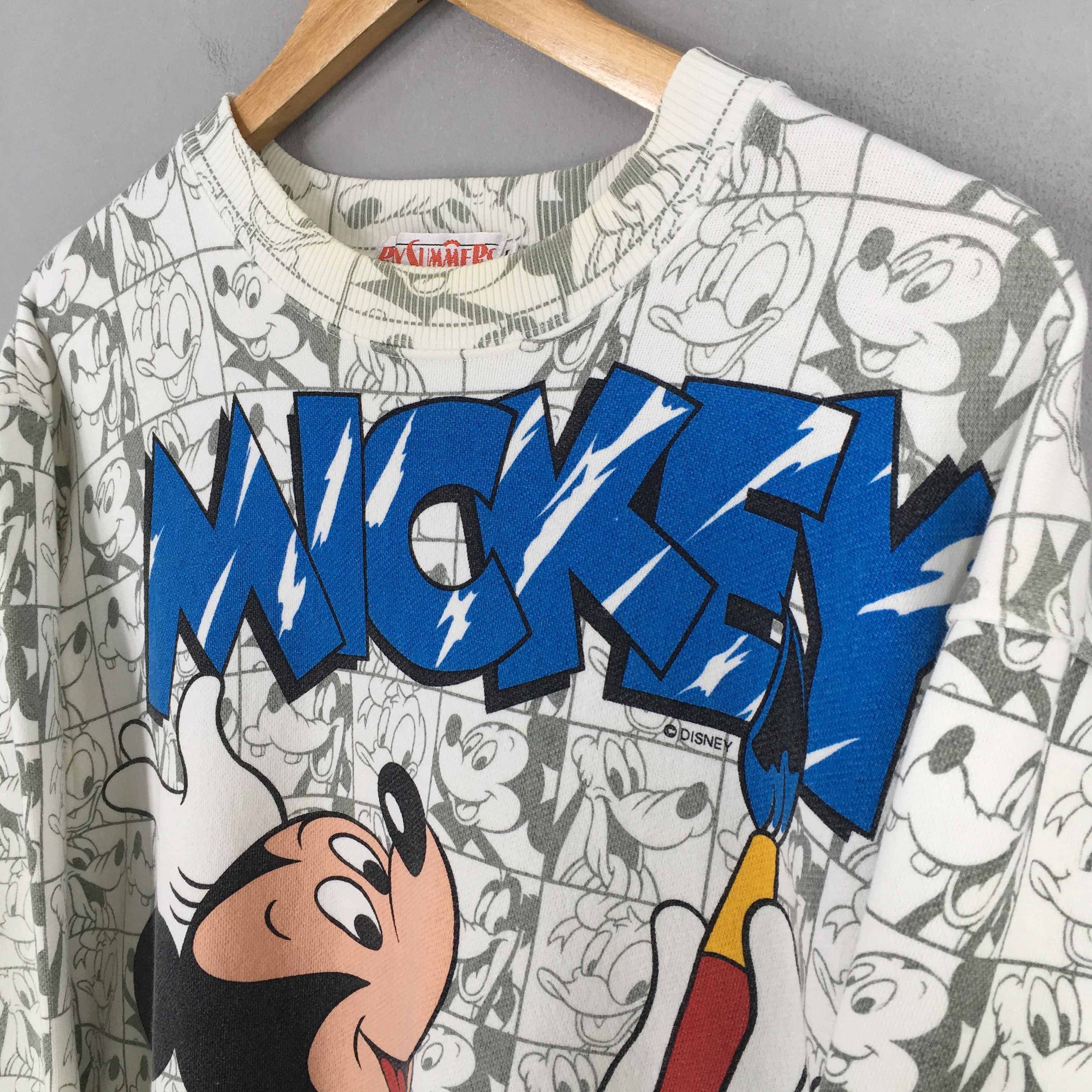 Disney Vintage 90s Mickey Mouse Goofy Sweatshirt White Large Size US L / EU 52-54 / 3 - 4 Thumbnail