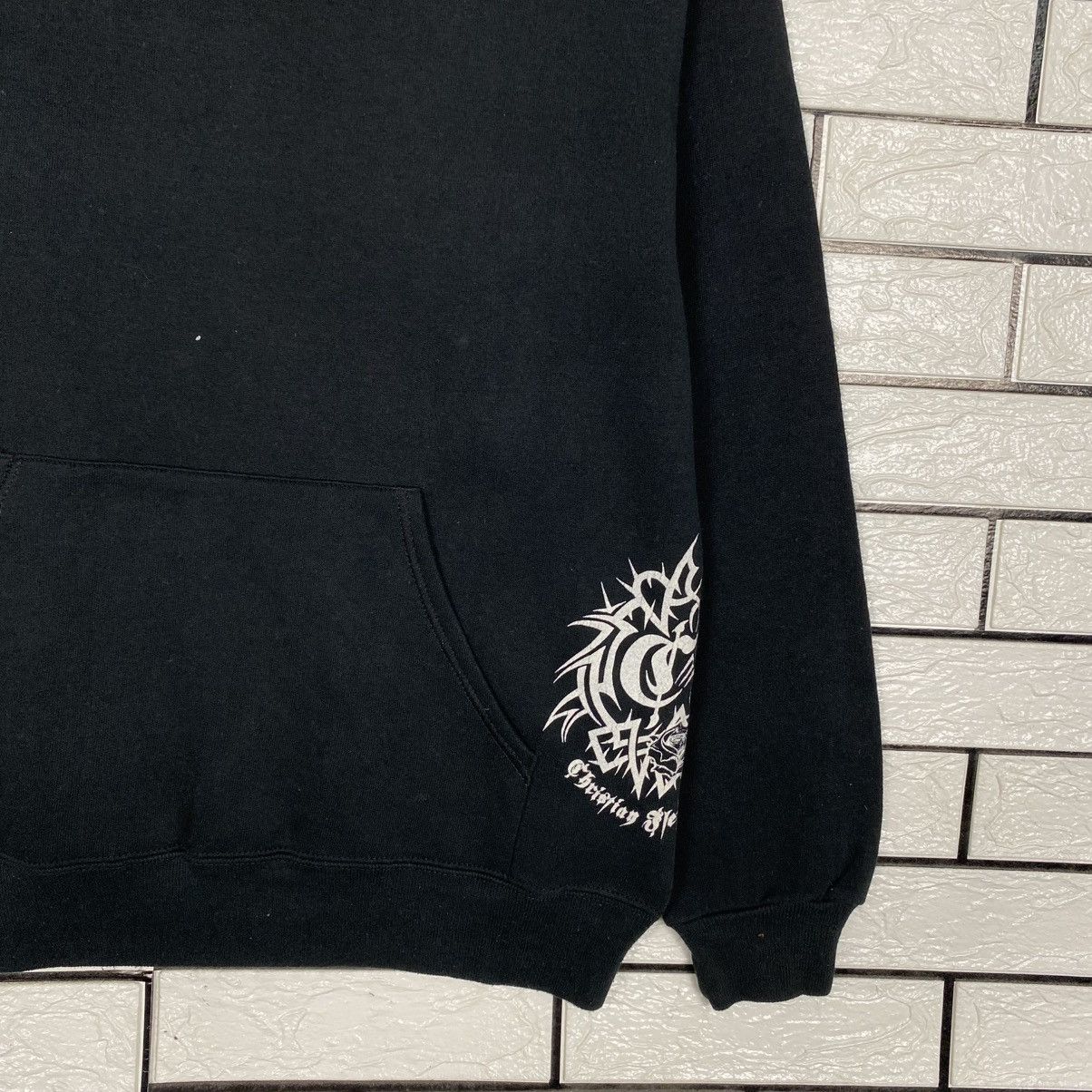 Japanese Brand Tribal Graphic Hoodie Black Goth Y2K Streetwear Size US L / EU 52-54 / 3 - 6 Thumbnail