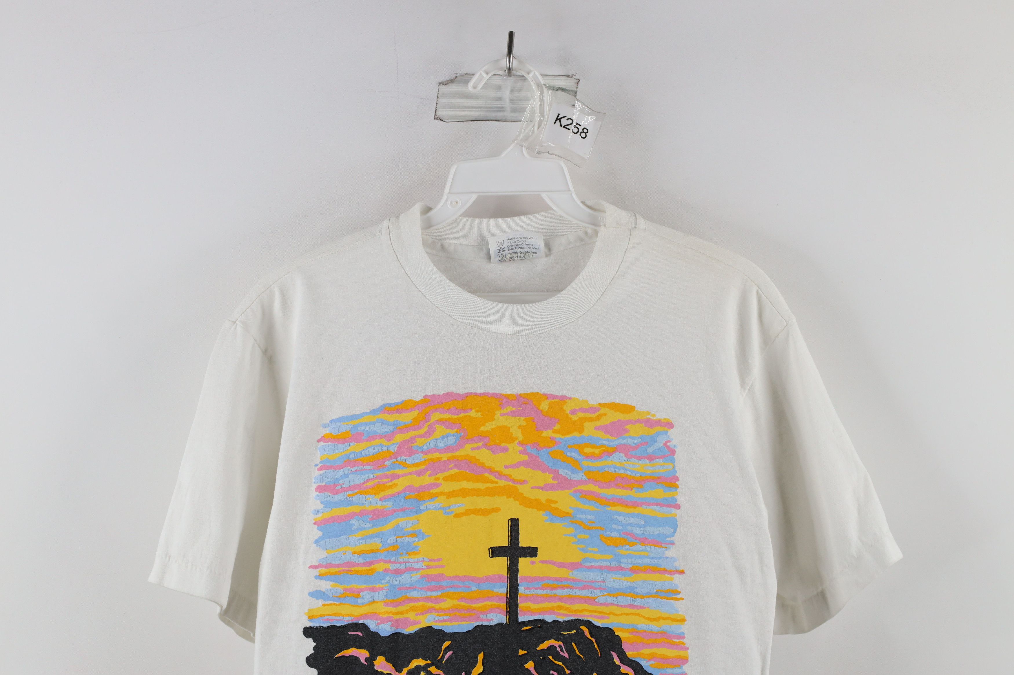 Vintage Vintage 90s Cross Jesus Ceta Canyon Short Sleeve T-Shirt Size US M / EU 48-50 / 2 - 2 Thumbnail